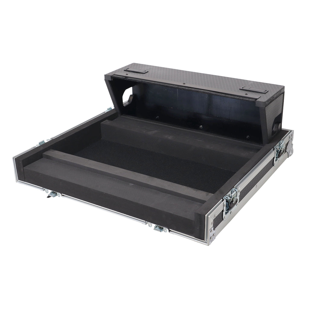 ATA Digital Audio Mixer Flight Case for Allen & Heath QU6 Console with Doghouse compartment and 4x Caster wheels