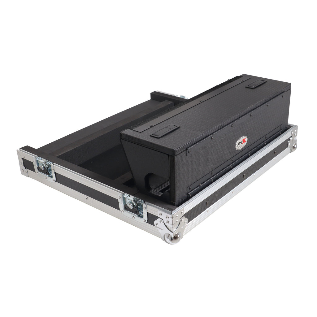 ATA Digital Audio Mixer Flight Case for Allen & Heath QU6 Console with Doghouse compartment and 4x Caster wheels