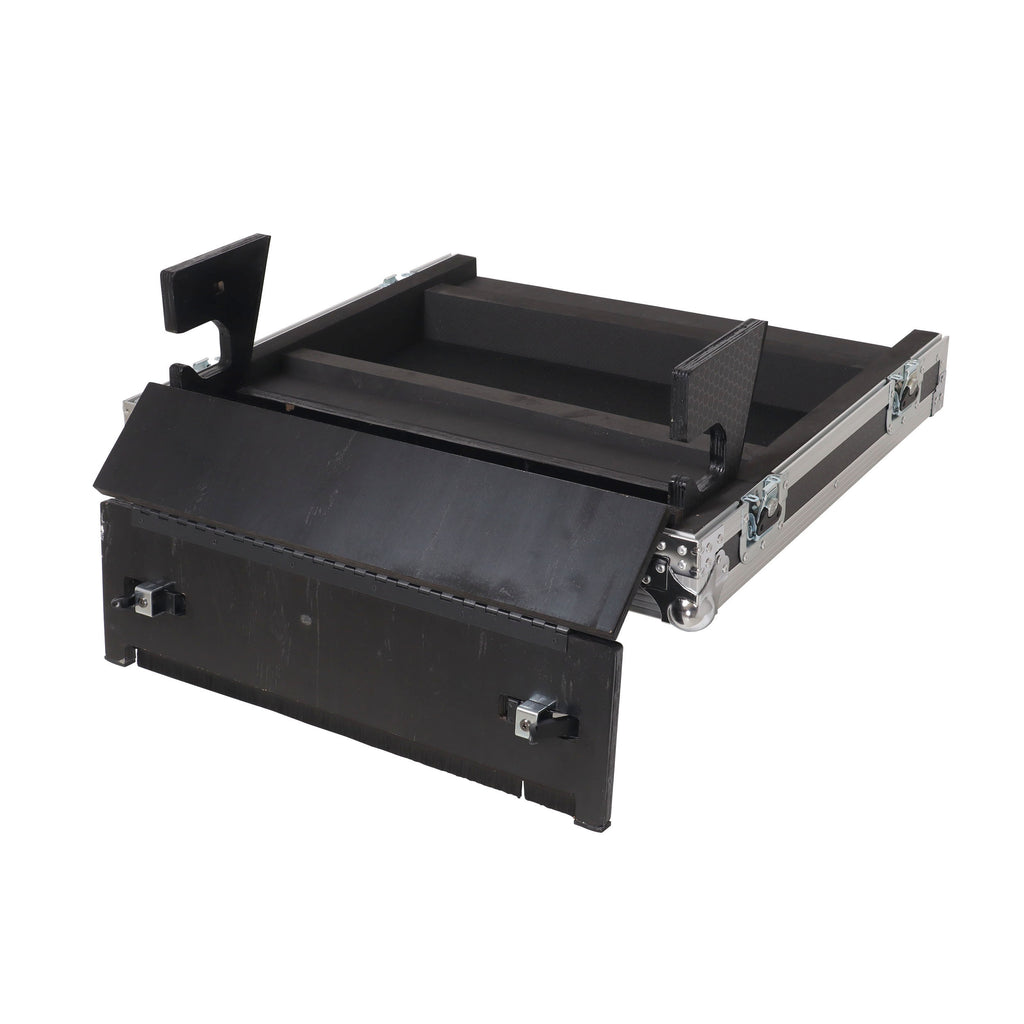 ATA Digital Audio Mixer Flight Case for Allen & Heath QU6 Console with Doghouse compartment and 4x Caster wheels