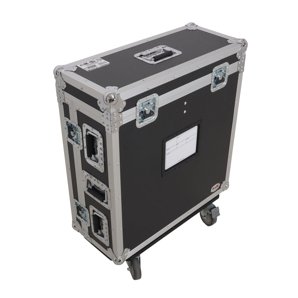ATA Digital Audio Mixer Flight Case for Allen & Heath QU6 Console with Doghouse compartment and 4x Caster wheels
