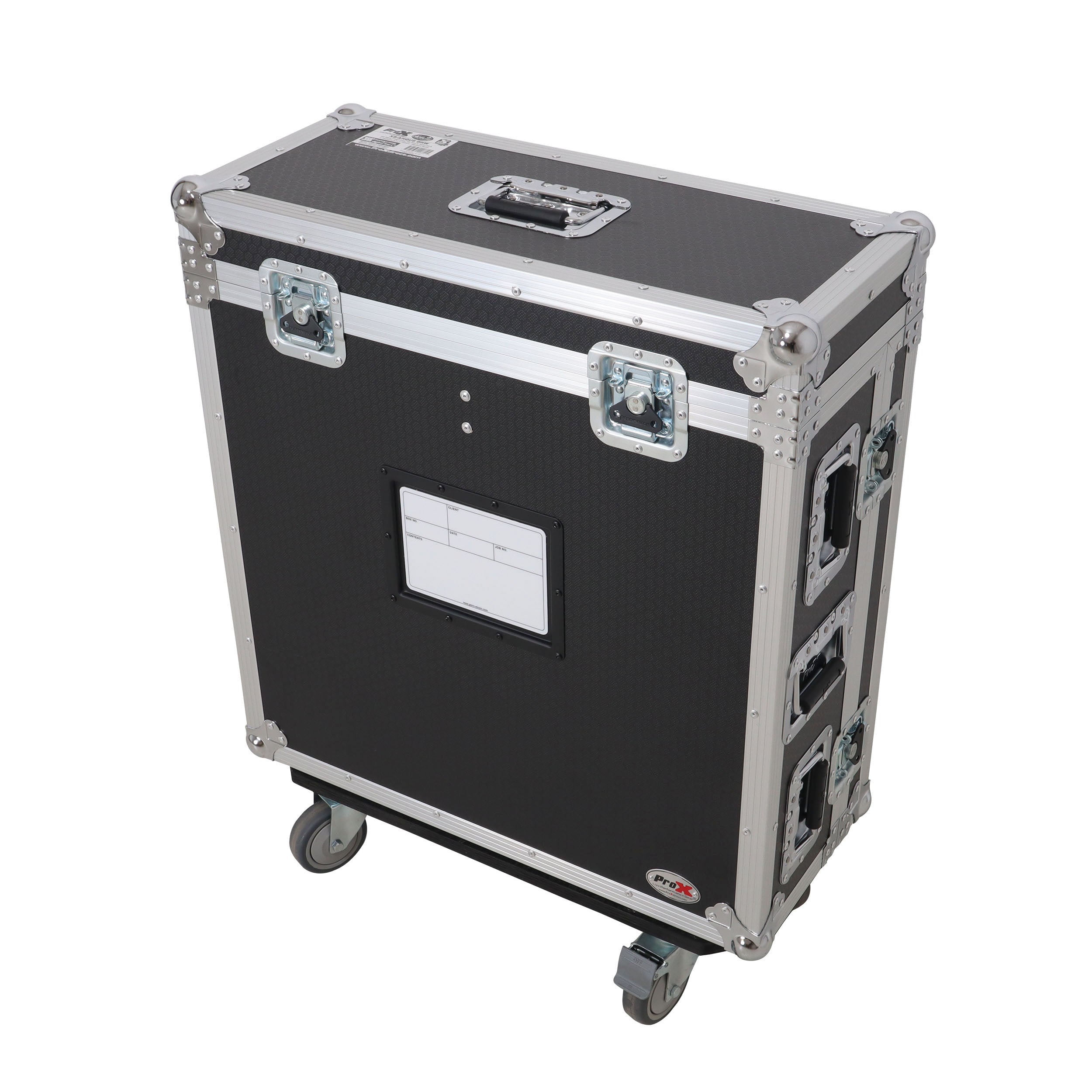 ATA Digital Audio Mixer Flight Case for Allen & Heath QU6 Console with Doghouse compartment and 4x Caster wheels