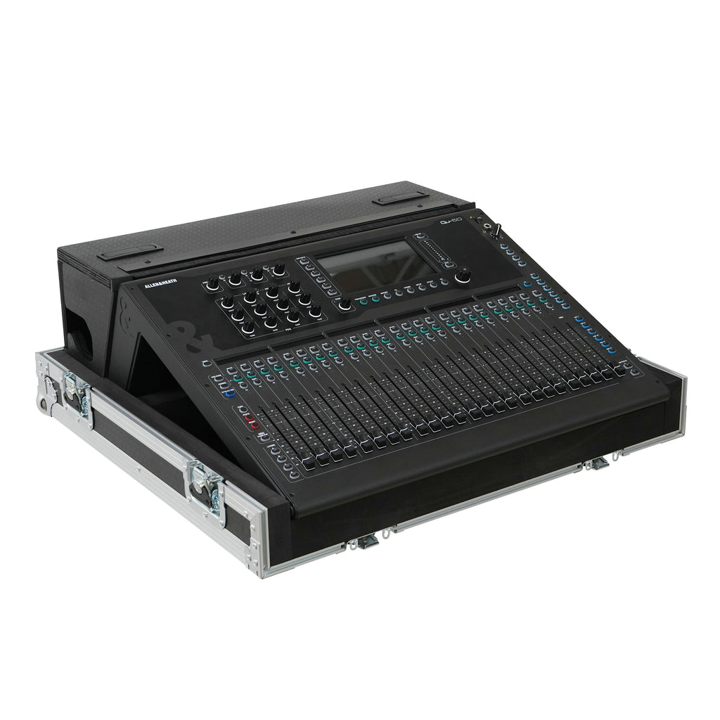 ATA Digital Audio Mixer Flight Case for Allen & Heath QU6 Console with Doghouse compartment and 4x Caster wheels