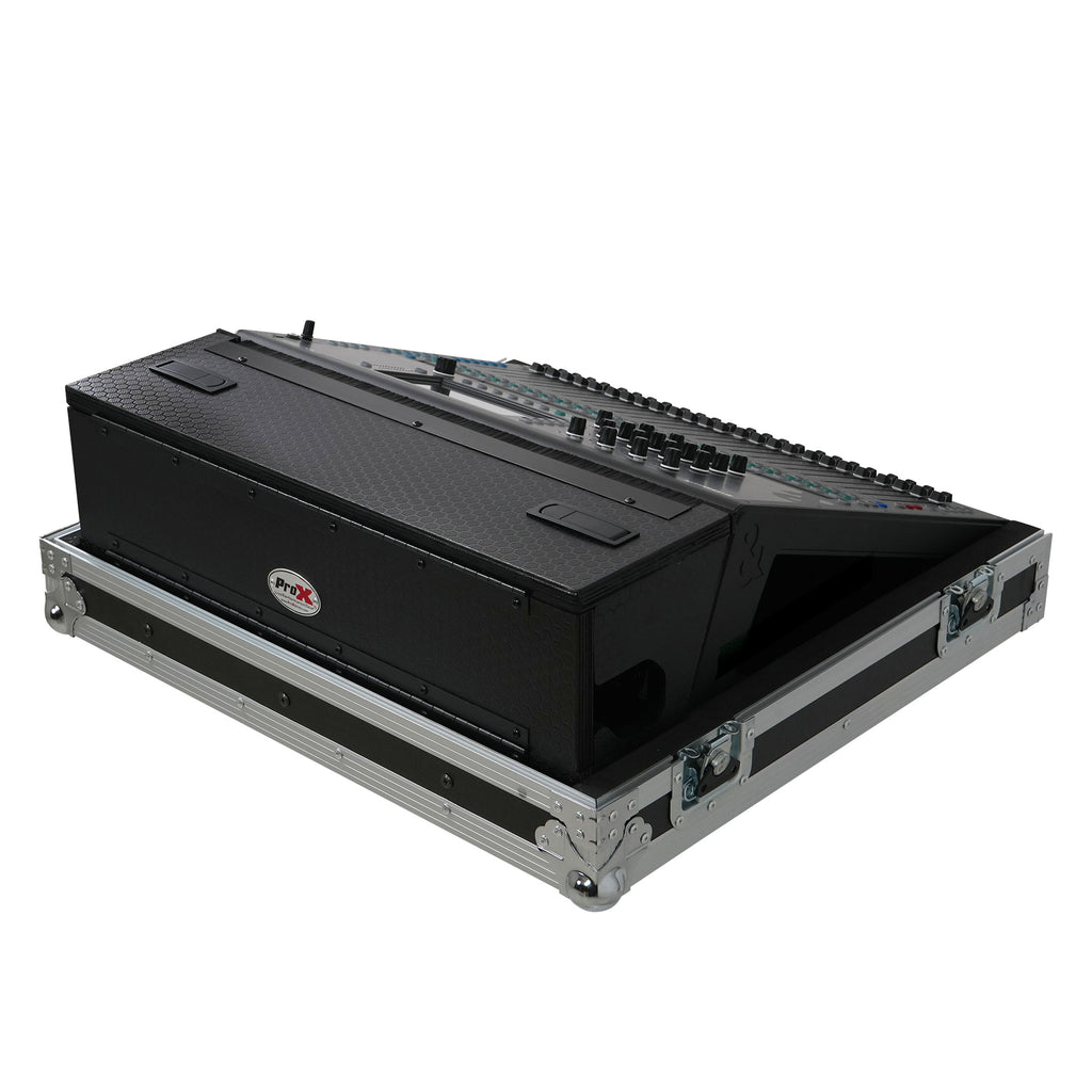 ATA Digital Audio Mixer Flight Case for Allen & Heath QU6 Console with Doghouse compartment and 4x Caster wheels