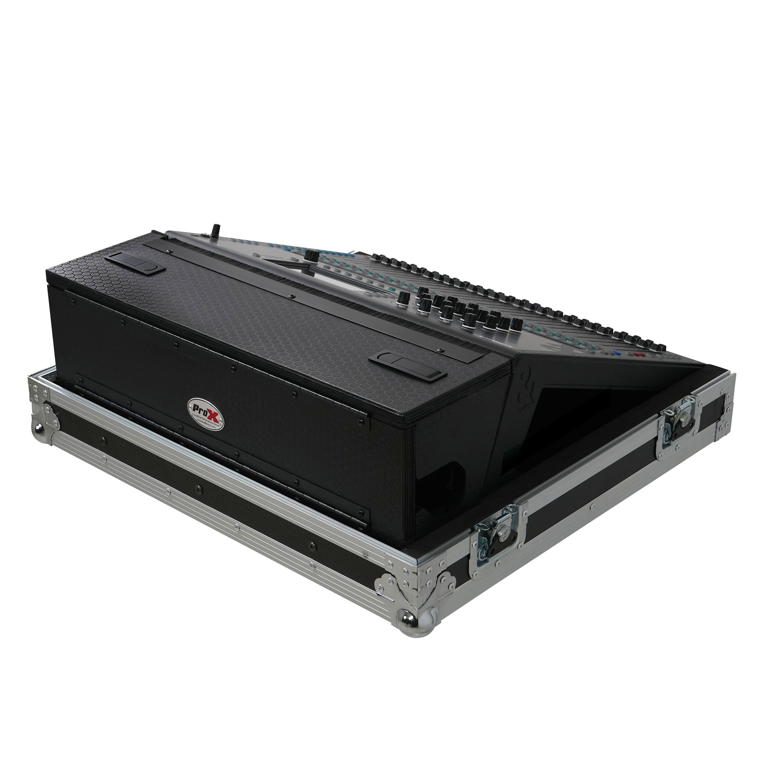 ATA Digital Audio Mixer Flight Case for Allen & Heath QU6 Console with Doghouse compartment and 4x Caster wheels