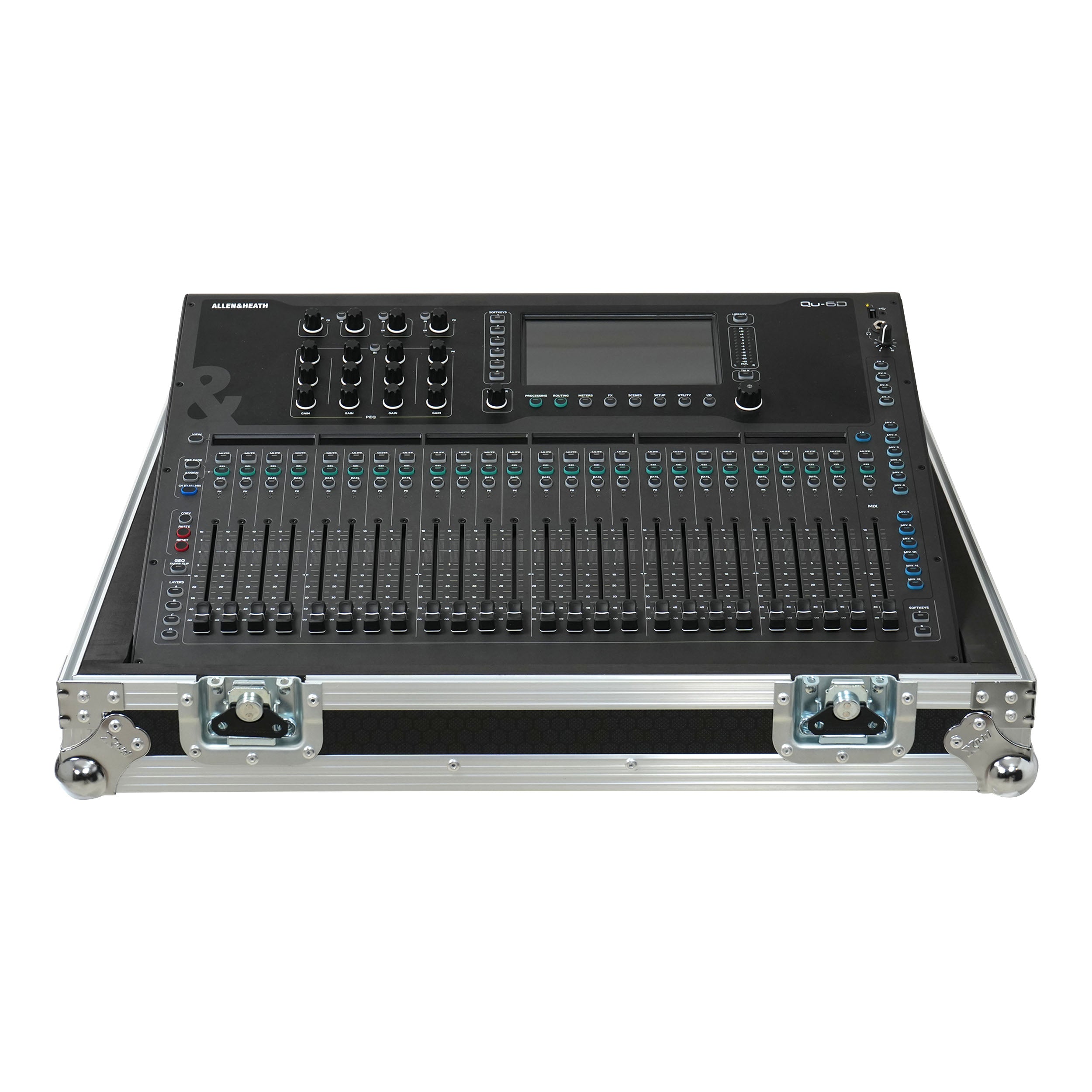Flight Case for Allen & Heath QU6 ATA Digital Audio Mixer Console and 2x Low Profile Wheels
