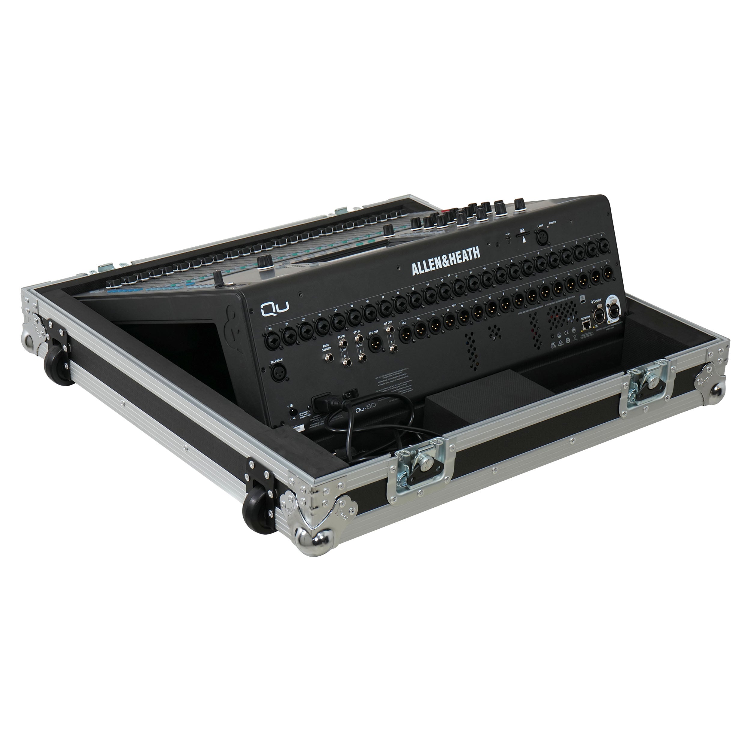 Flight Case for Allen & Heath QU6 ATA Digital Audio Mixer Console and 2x Low Profile Wheels