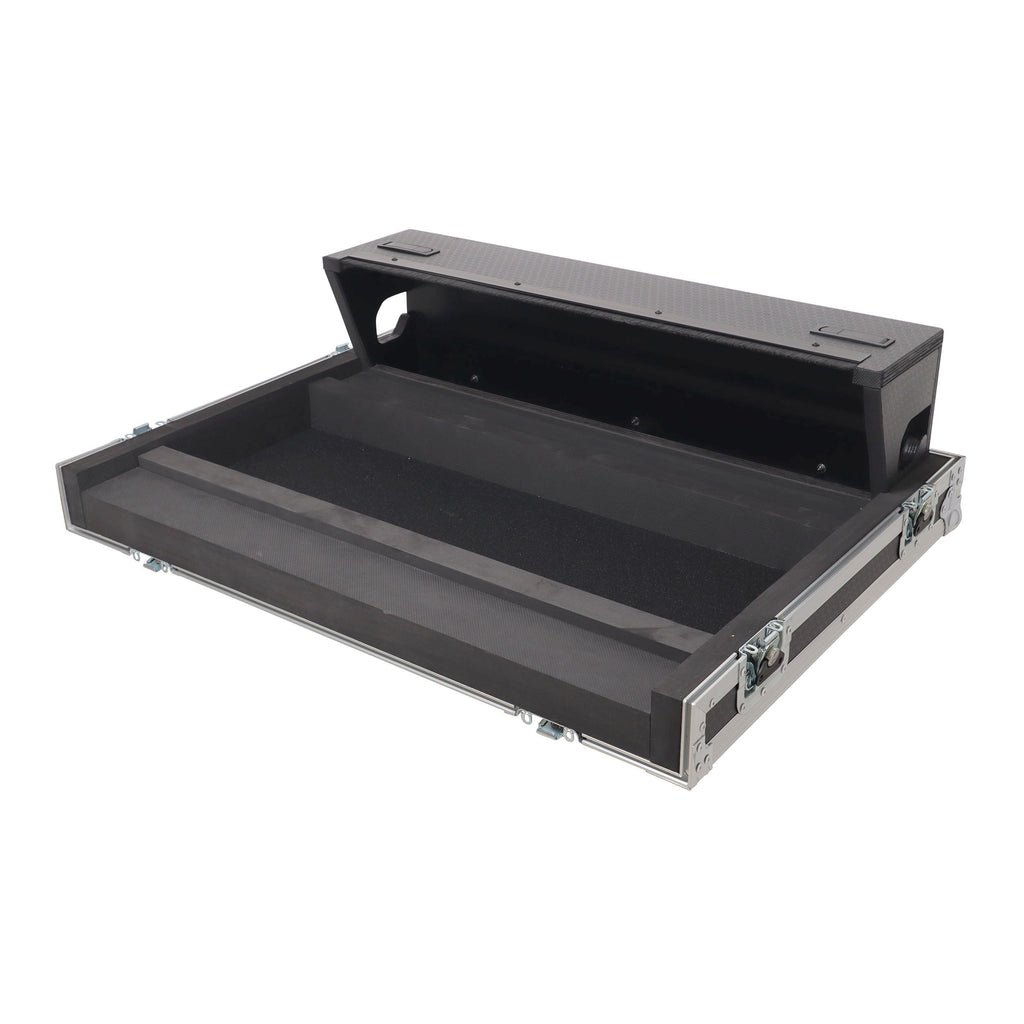 ATA Digital Audio Mixer Flight Case for Allen & Heath QU7 Console with Doghouse compartment and 4x Caster wheels