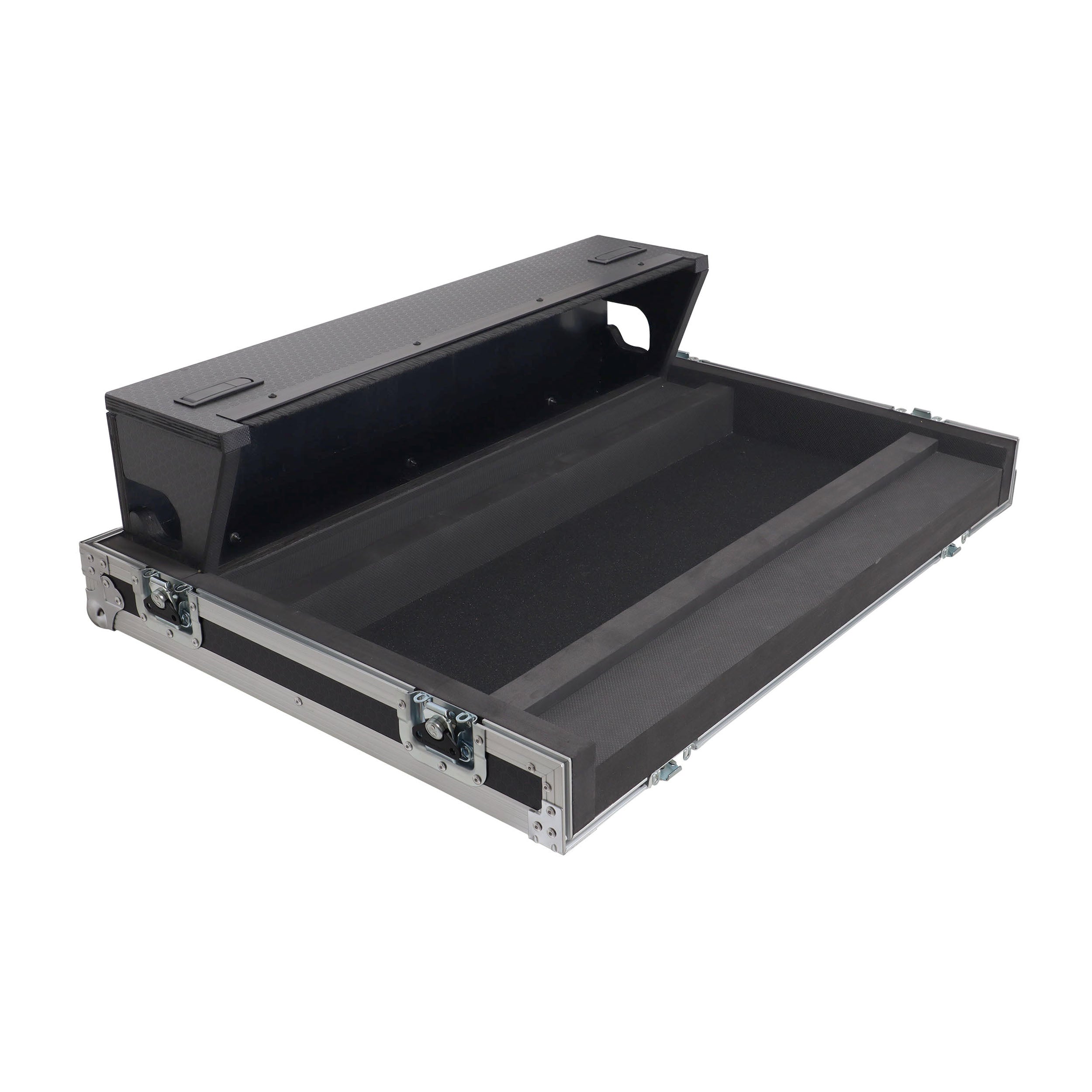 ATA Digital Audio Mixer Flight Case for Allen & Heath QU7 Console with Doghouse compartment and 4x Caster wheels