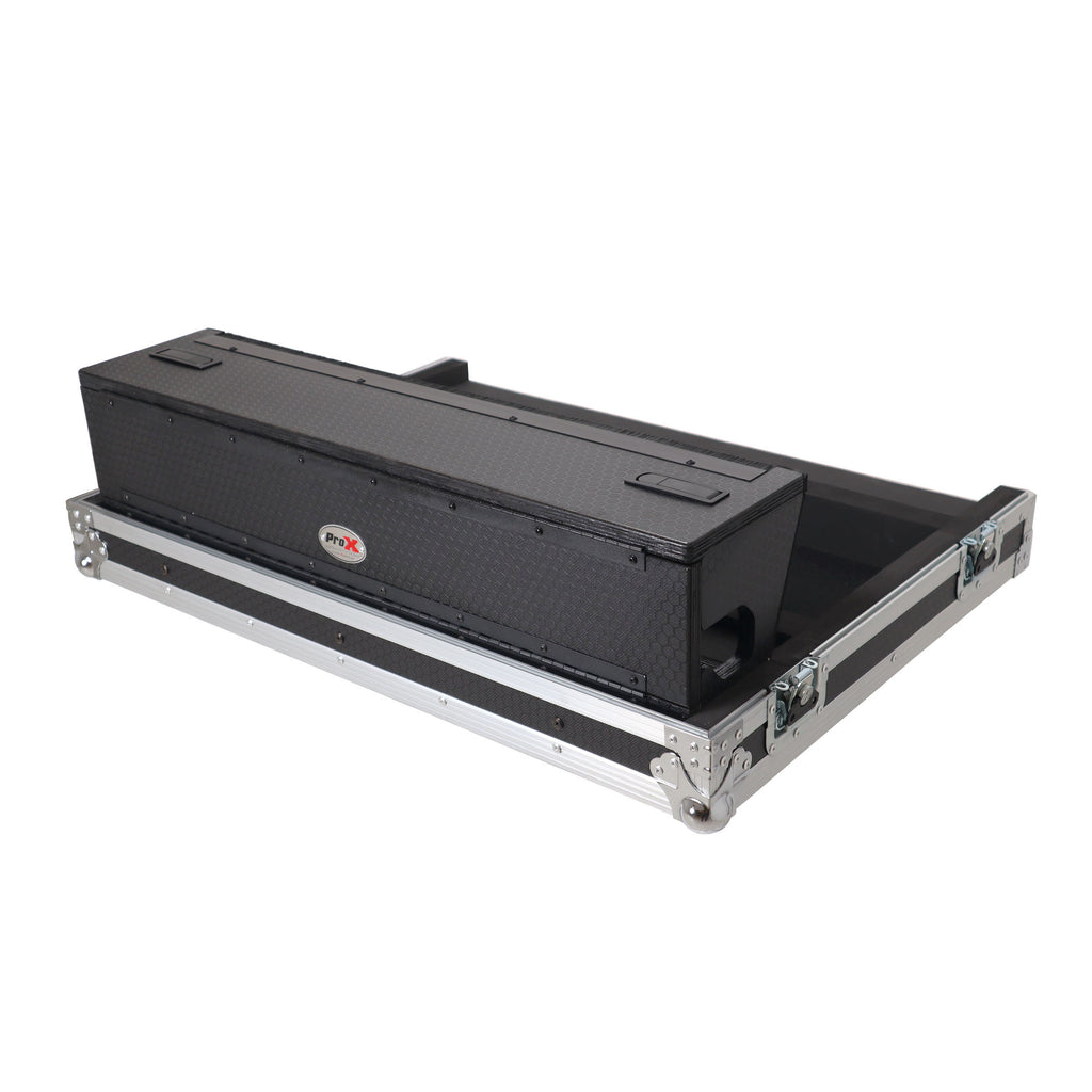ATA Digital Audio Mixer Flight Case for Allen & Heath QU7 Console with Doghouse compartment and 4x Caster wheels