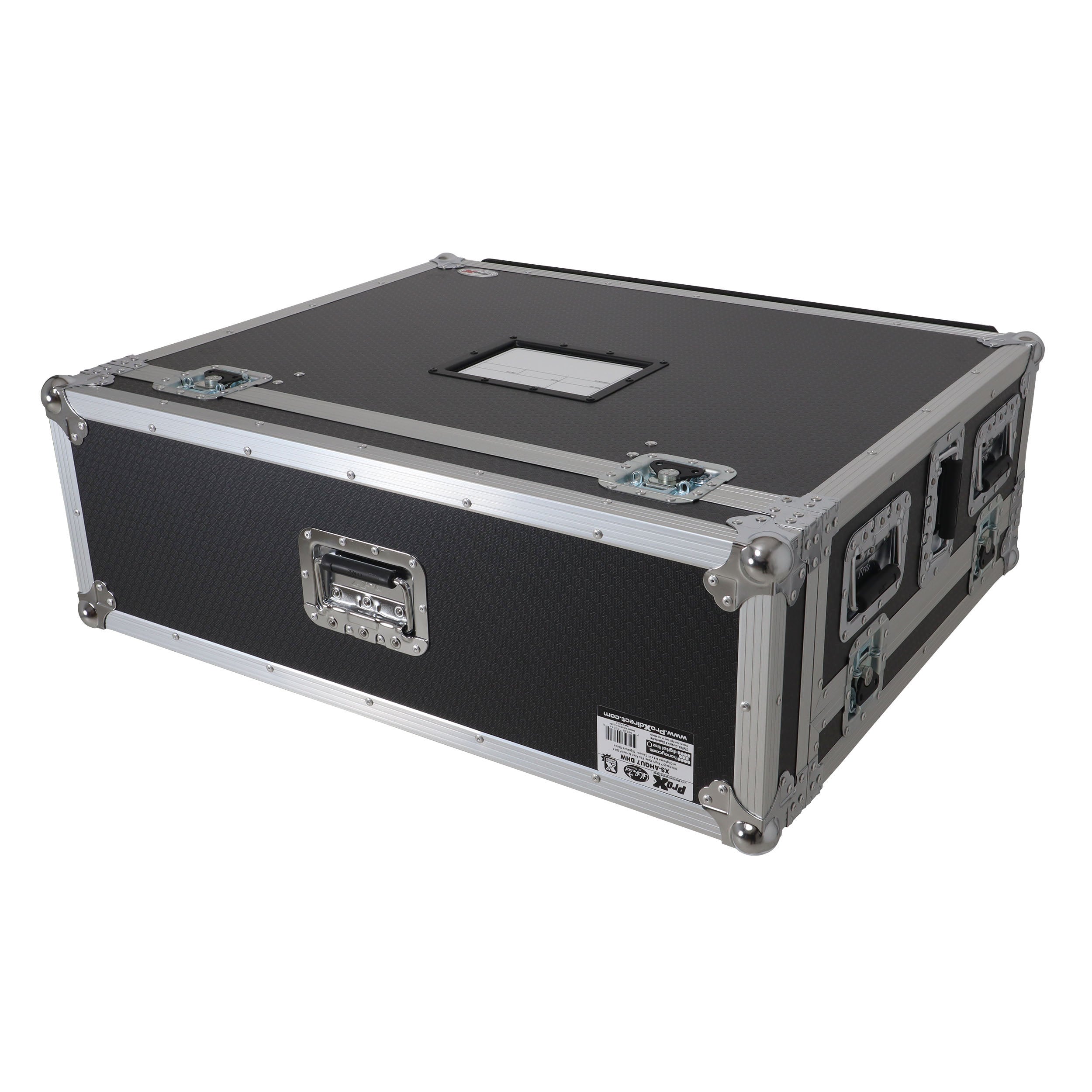 ATA Digital Audio Mixer Flight Case for Allen & Heath QU7 Console with Doghouse compartment and 4x Caster wheels