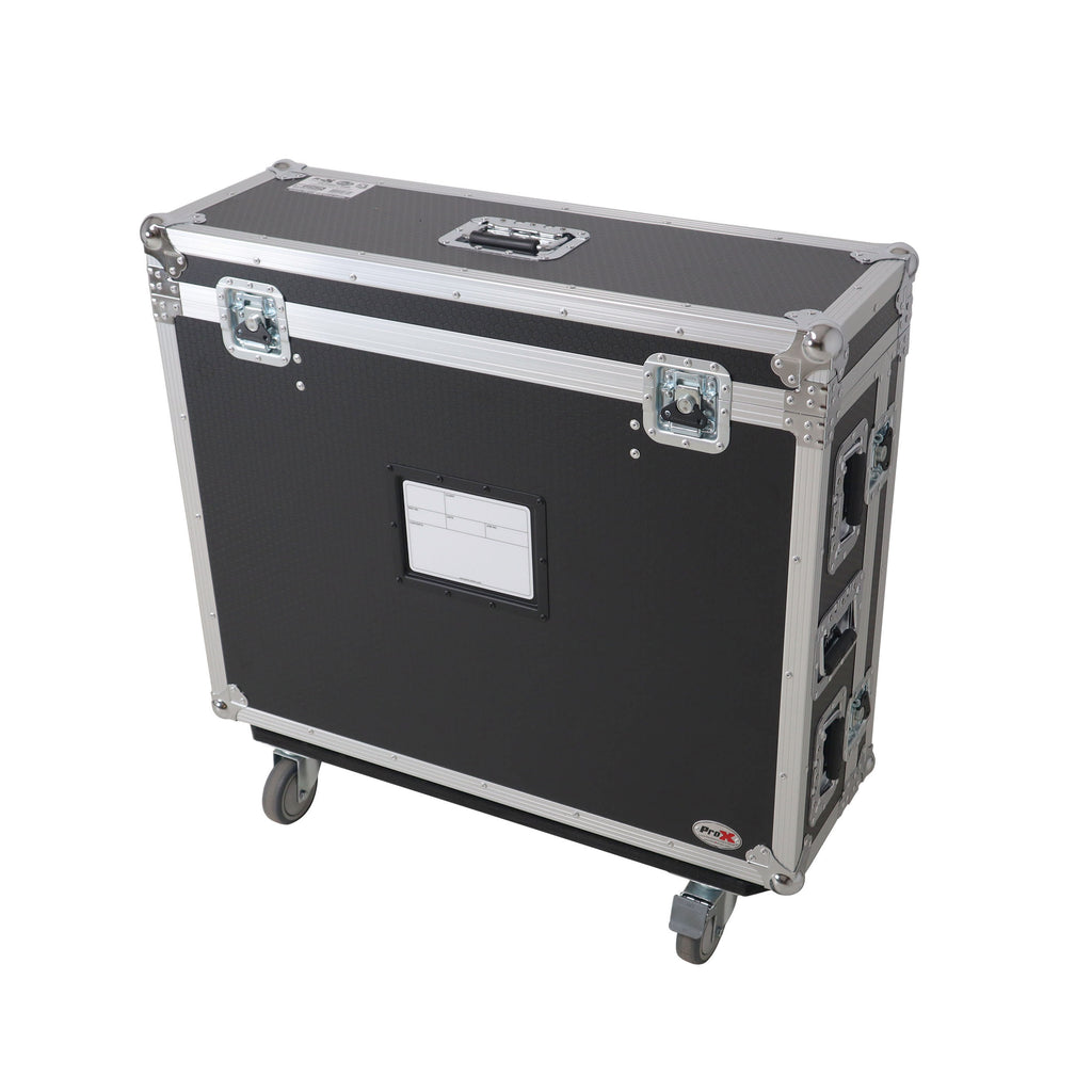 ATA Digital Audio Mixer Flight Case for Allen & Heath QU7 Console with Doghouse compartment and 4x Caster wheels