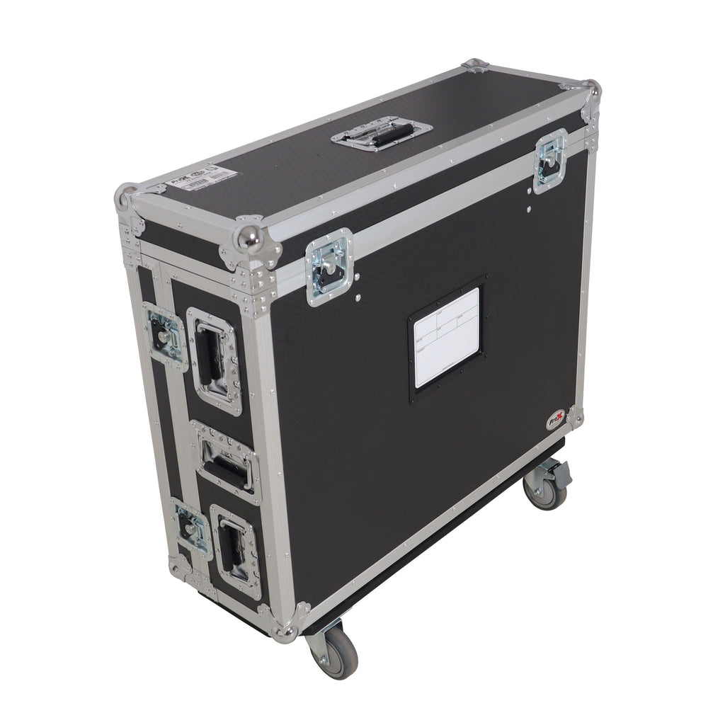ATA Digital Audio Mixer Flight Case for Allen & Heath QU7 Console with Doghouse compartment and 4x Caster wheels