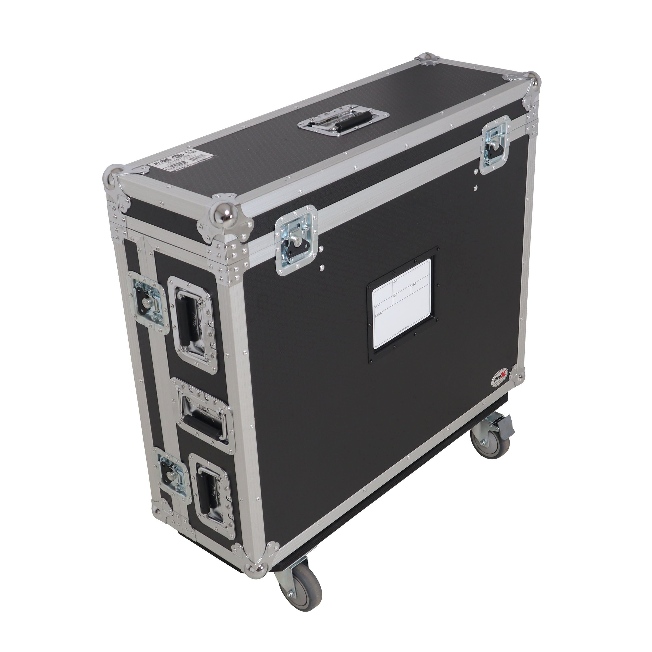 ATA Digital Audio Mixer Flight Case for Allen & Heath QU7 Console with Doghouse compartment and 4x Caster wheels