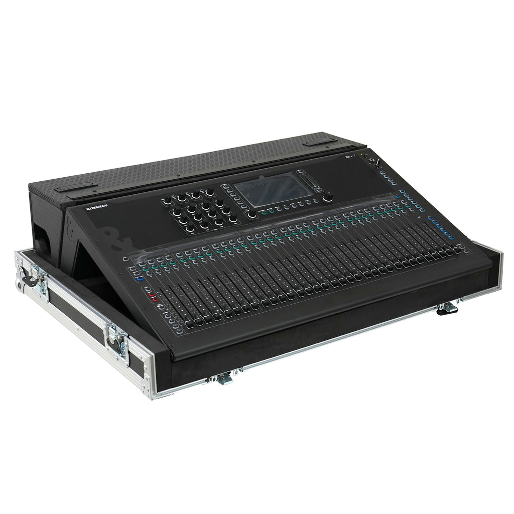 ATA Digital Audio Mixer Flight Case for Allen & Heath QU7 Console with Doghouse compartment and 4x Caster wheels