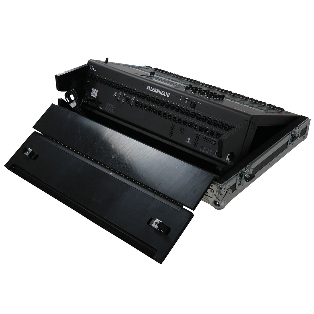 ATA Digital Audio Mixer Flight Case for Allen & Heath QU7 Console with Doghouse compartment and 4x Caster wheels