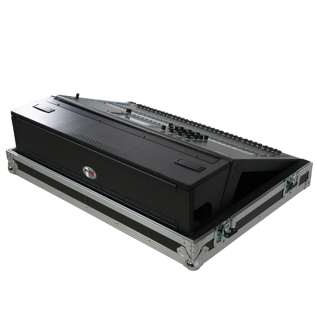 ATA Digital Audio Mixer Flight Case for Allen & Heath QU7 Console with Doghouse compartment and 4x Caster wheels