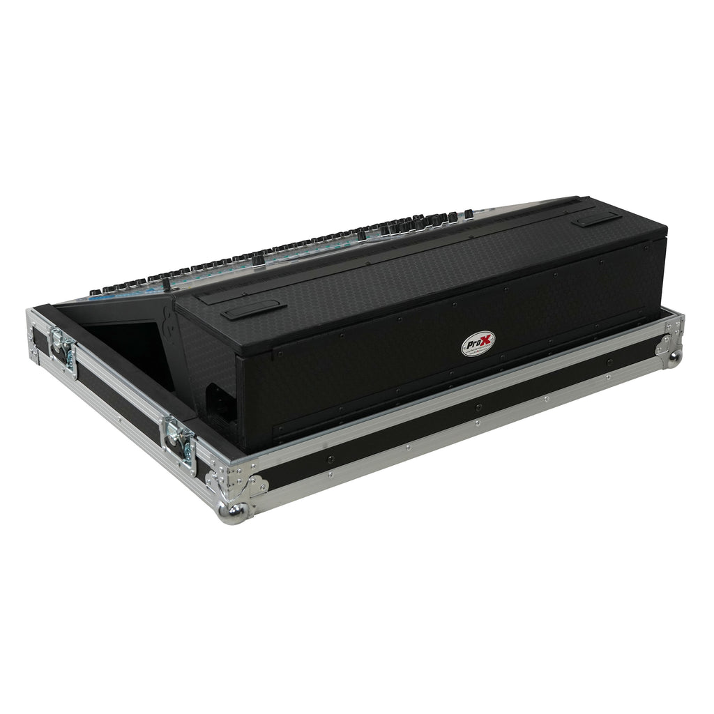 ATA Digital Audio Mixer Flight Case for Allen & Heath QU7 Console with Doghouse compartment and 4x Caster wheels
