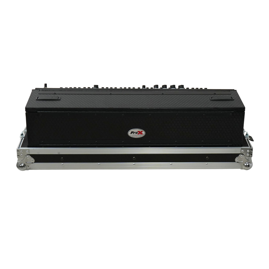 ATA Digital Audio Mixer Flight Case for Allen & Heath QU7 Console with Doghouse compartment and 4x Caster wheels