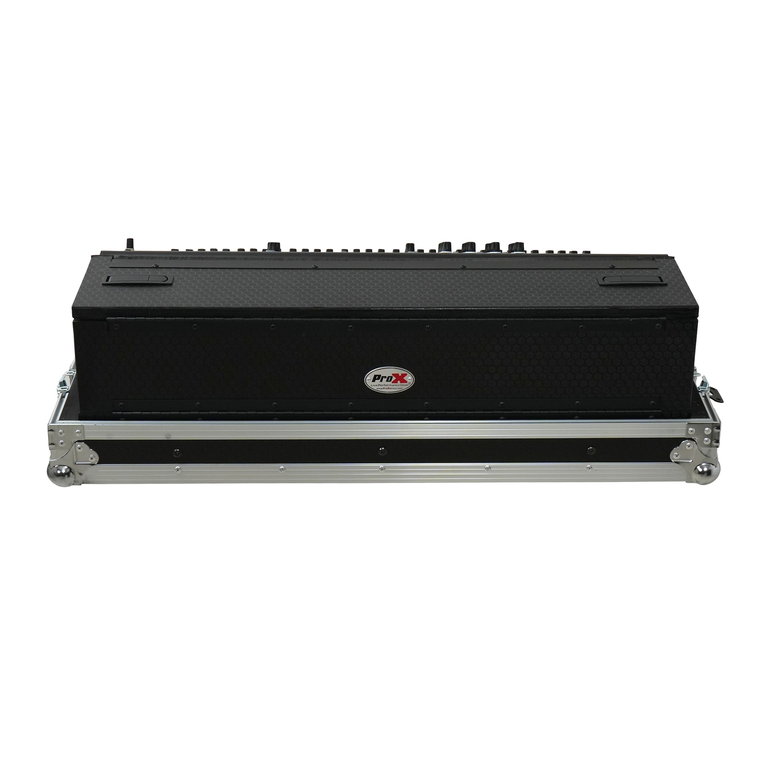 ATA Digital Audio Mixer Flight Case for Allen & Heath QU7 Console with Doghouse compartment and 4x Caster wheels