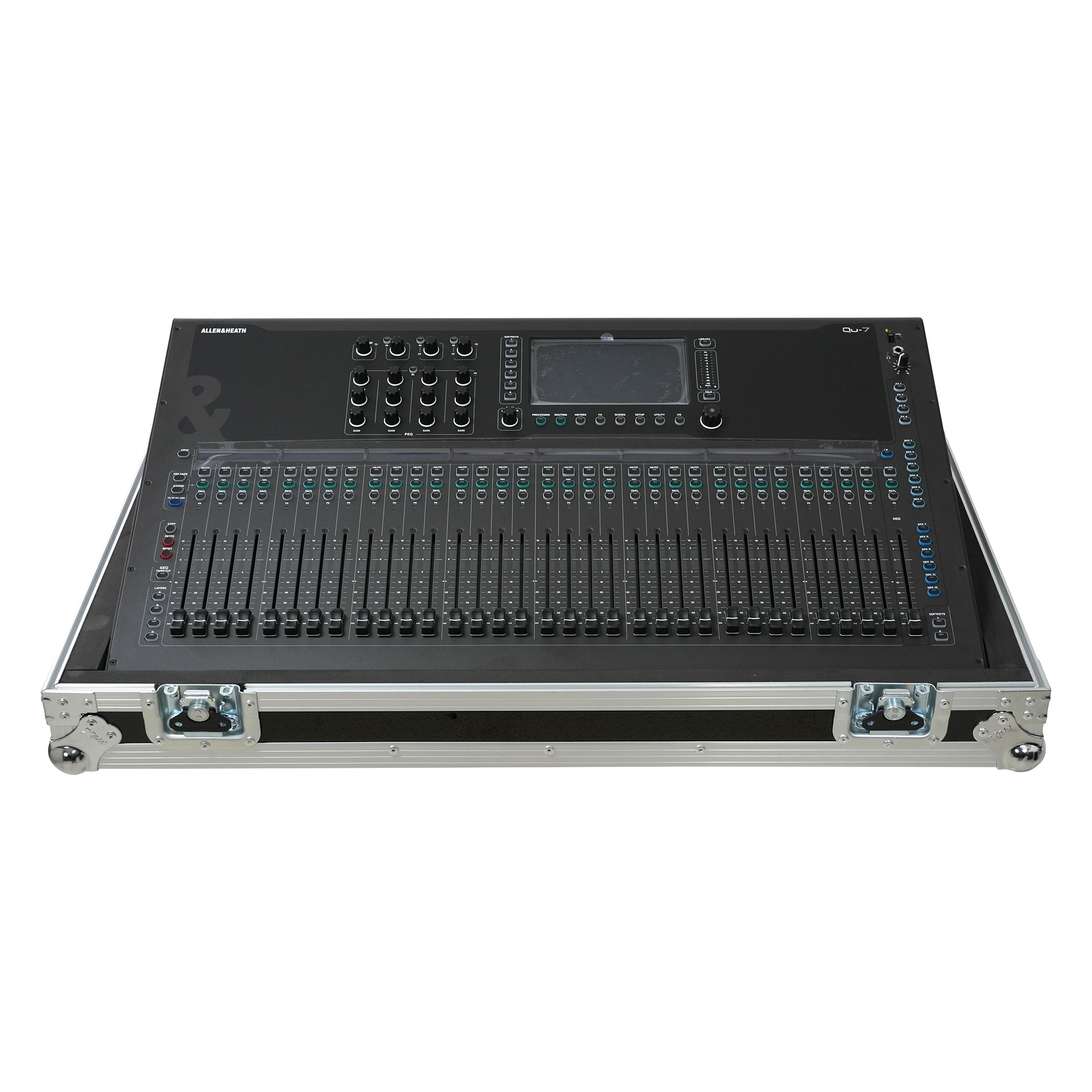 Flight Case for Allen & Heath QU7 ATA Digital Audio Mixer Console and 2x Low Profile Wheels