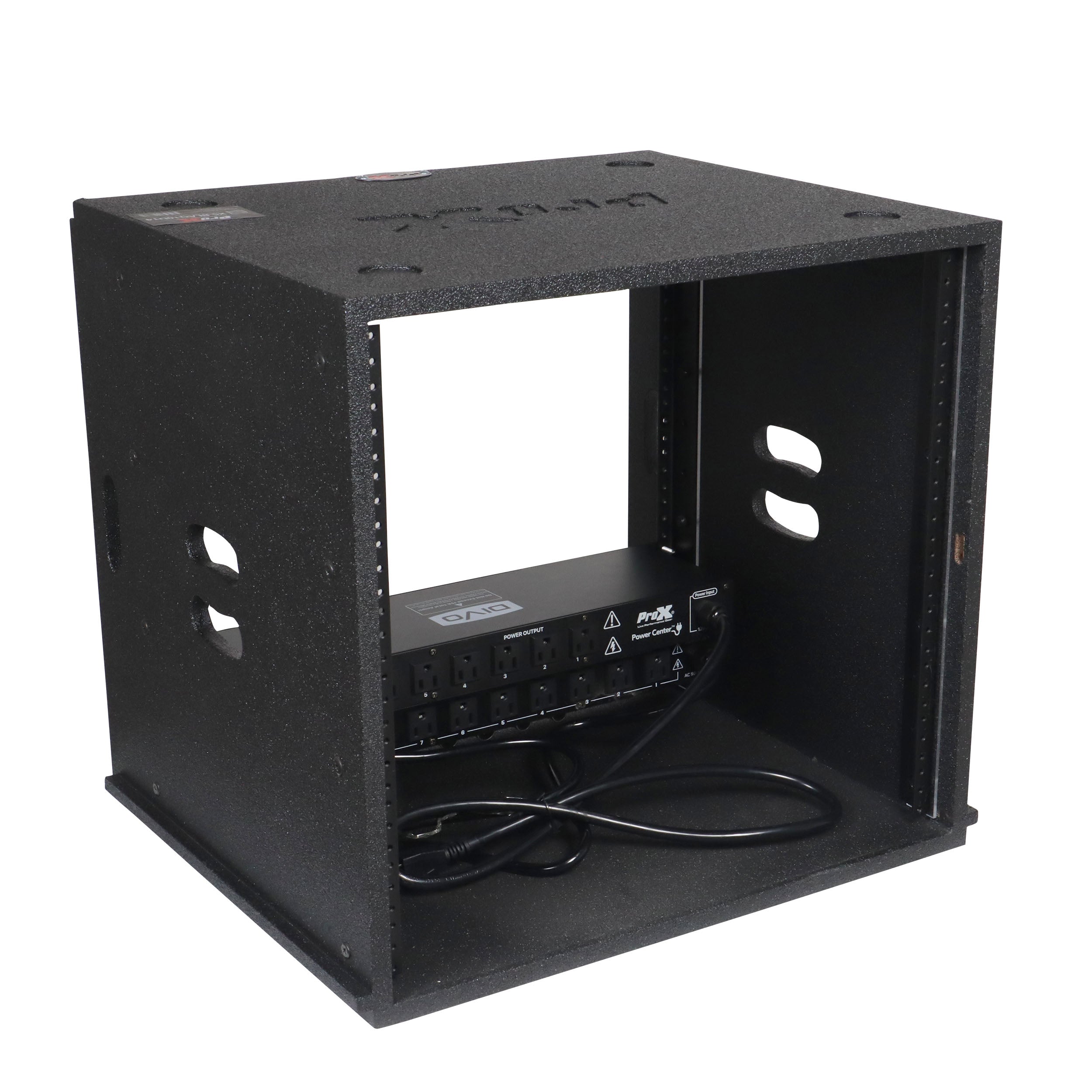 10U Rack Case 14" Deep Vertical Amp Rack Polyurea Coated  BLAQ Series