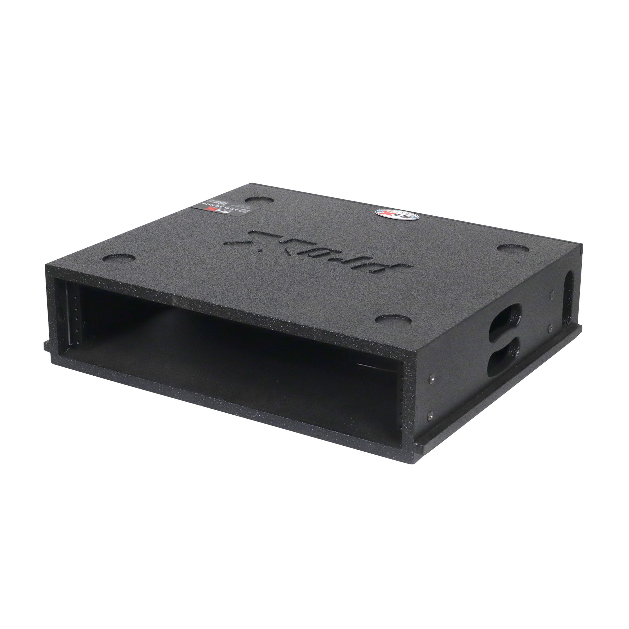 2U Rack Case 14" Deep Vertical Amp Rack Polyurea Coated  BLAQ Series