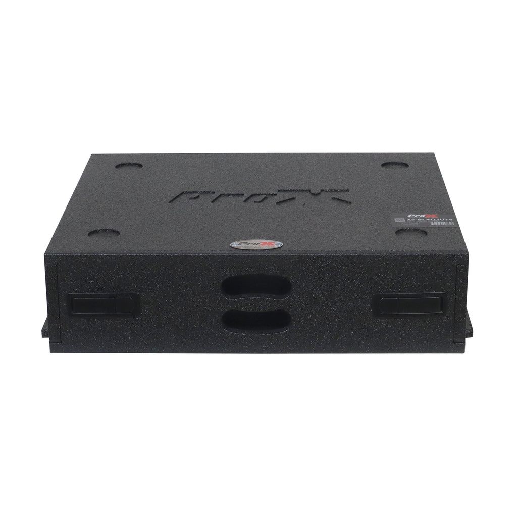 2U Rack Case 14" Deep Vertical Amp Rack Polyurea Coated  BLAQ Series