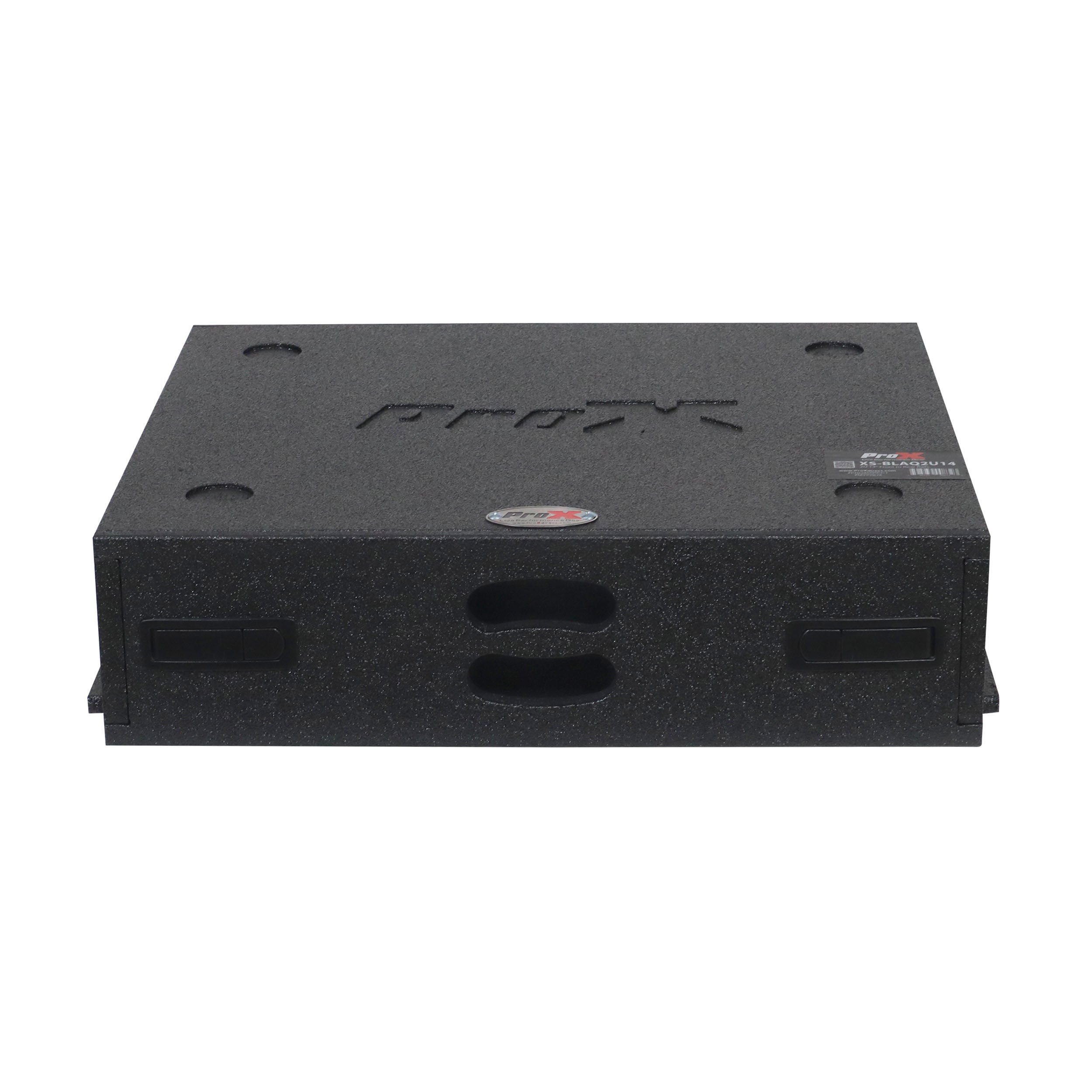 2U Rack Case 14" Deep Vertical Amp Rack Polyurea Coated  BLAQ Series
