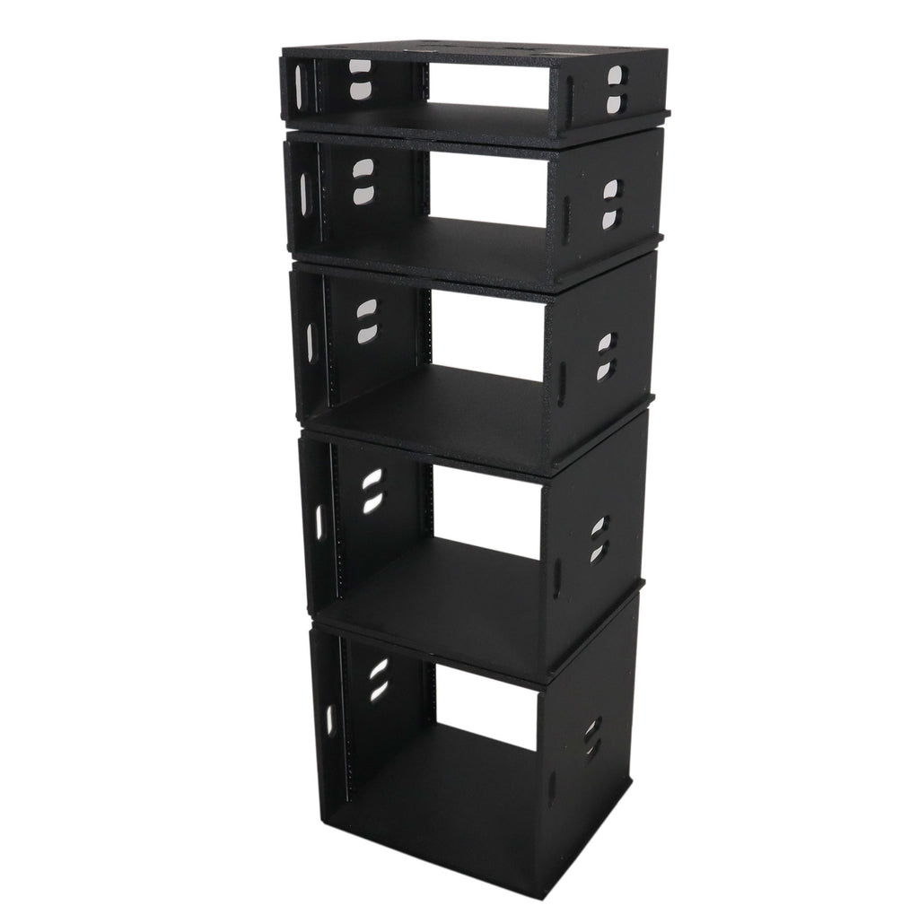 4U Rack Case 14" Deep Vertical Amp Rack Polyurea Coated  BLAQ Series