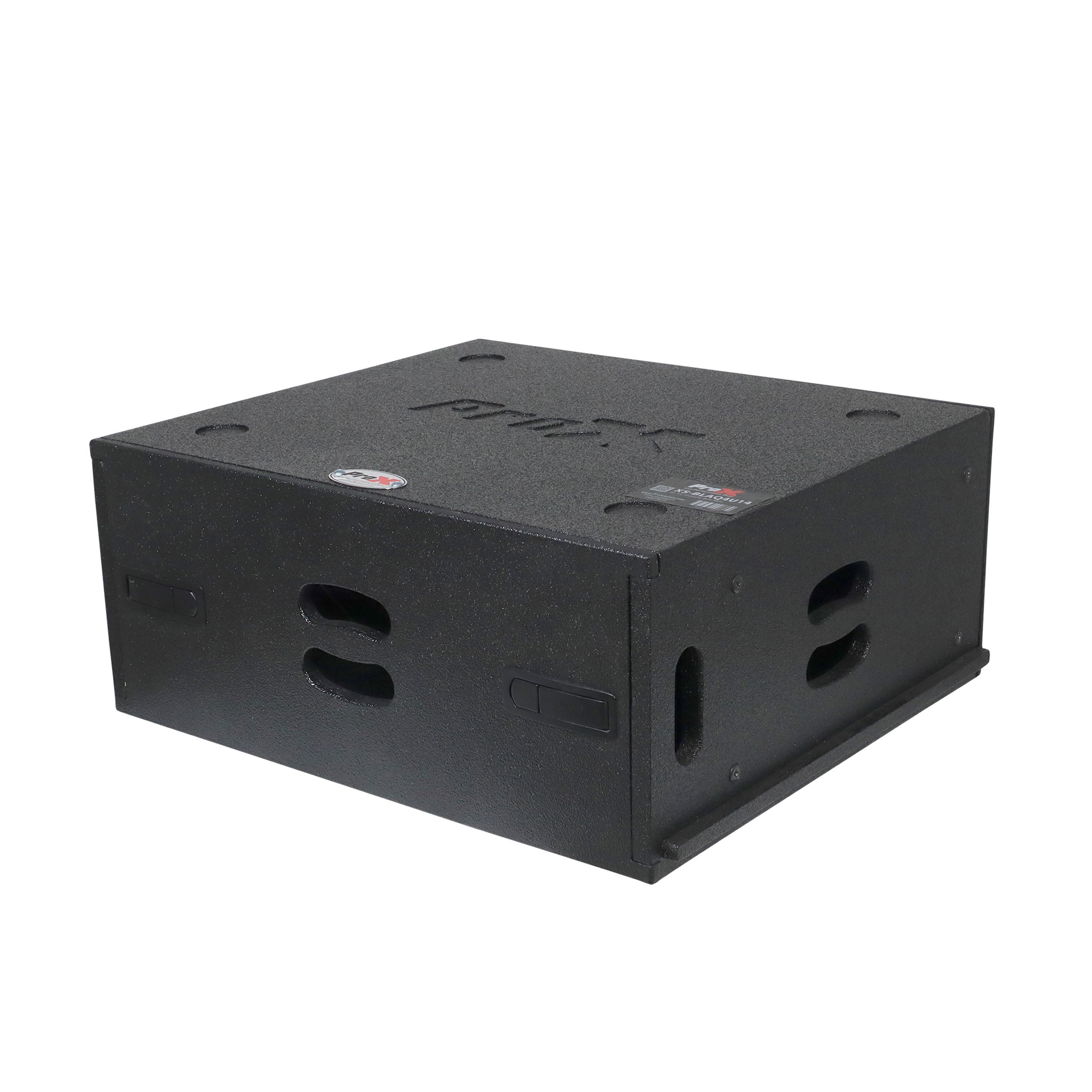 4U Rack Case 14" Deep Vertical Amp Rack Polyurea Coated  BLAQ Series