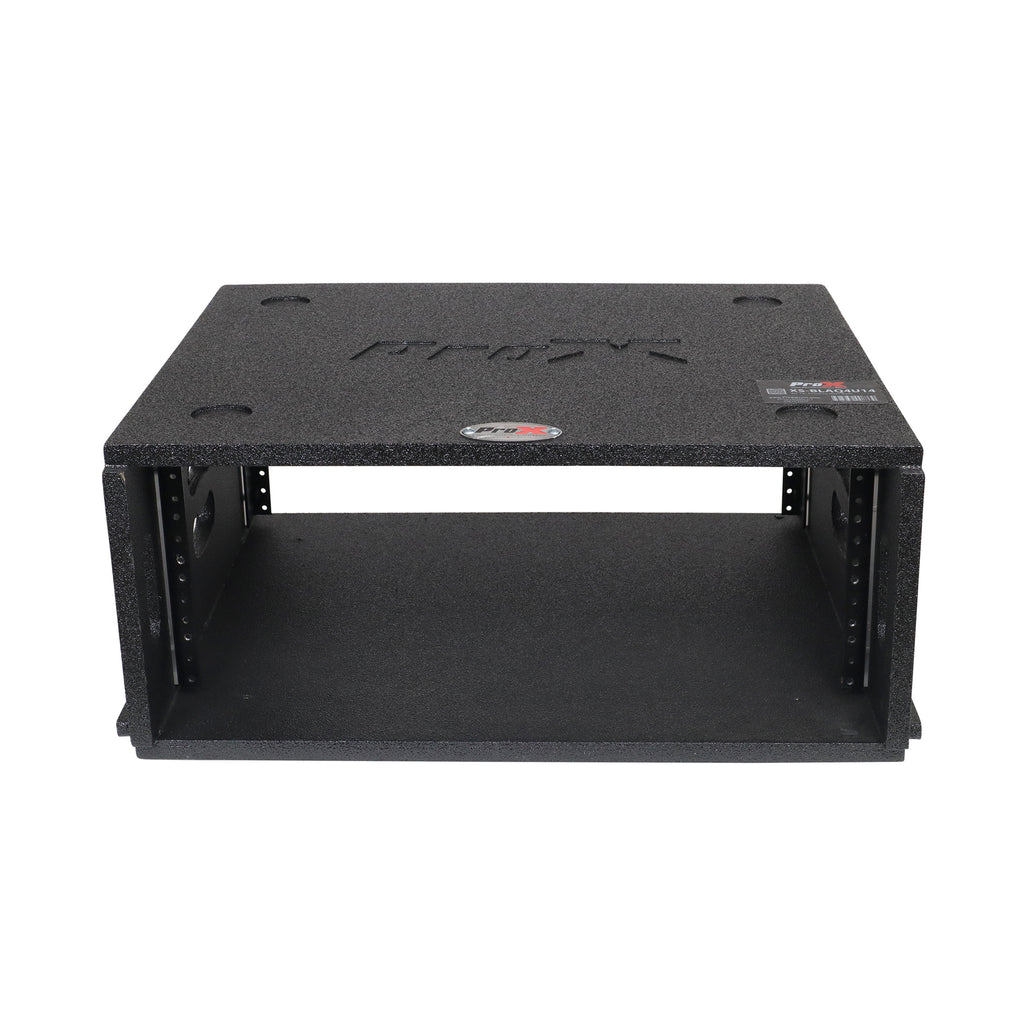 4U Rack Case 14" Deep Vertical Amp Rack Polyurea Coated  BLAQ Series