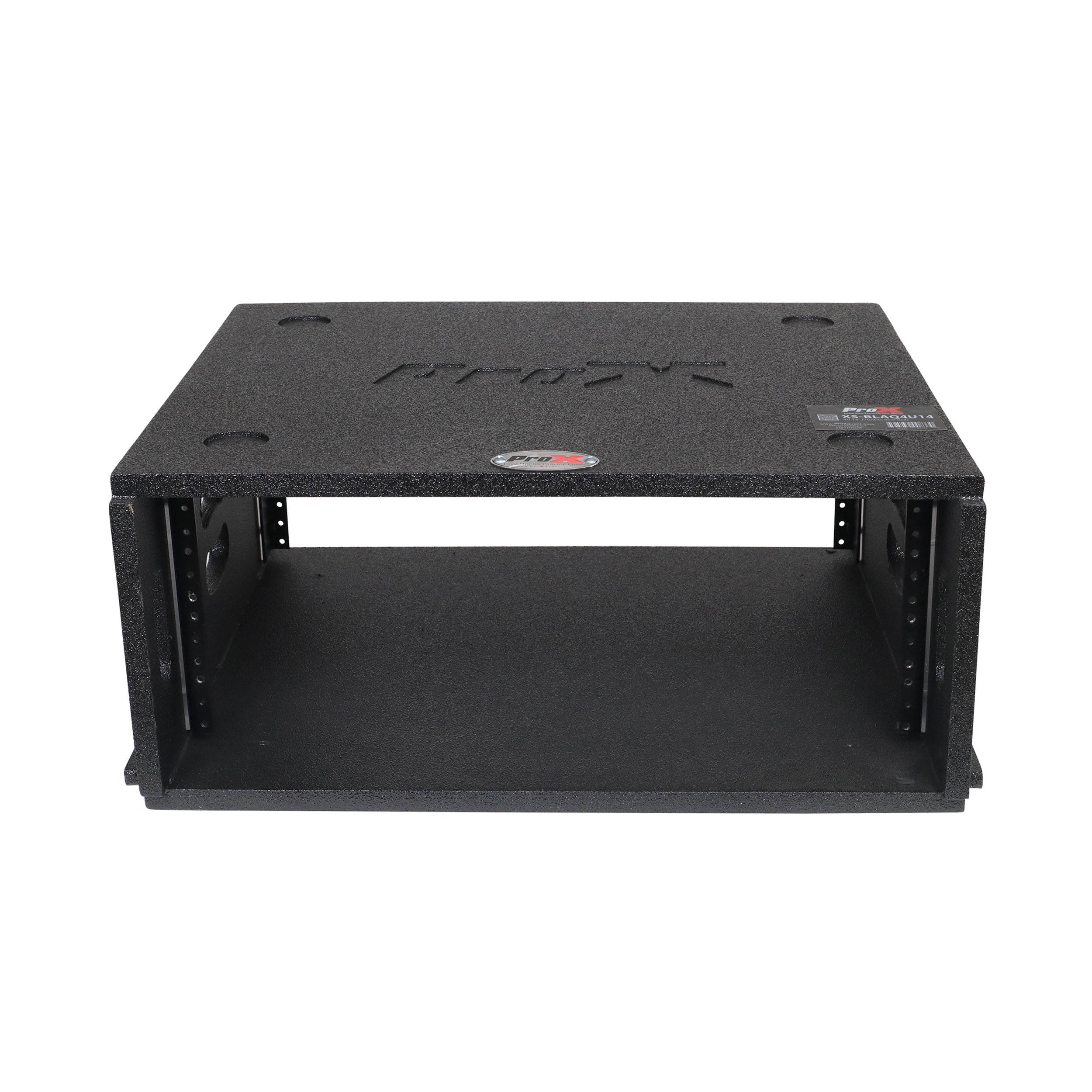 4U Rack Case 14" Deep Vertical Amp Rack Polyurea Coated  BLAQ Series