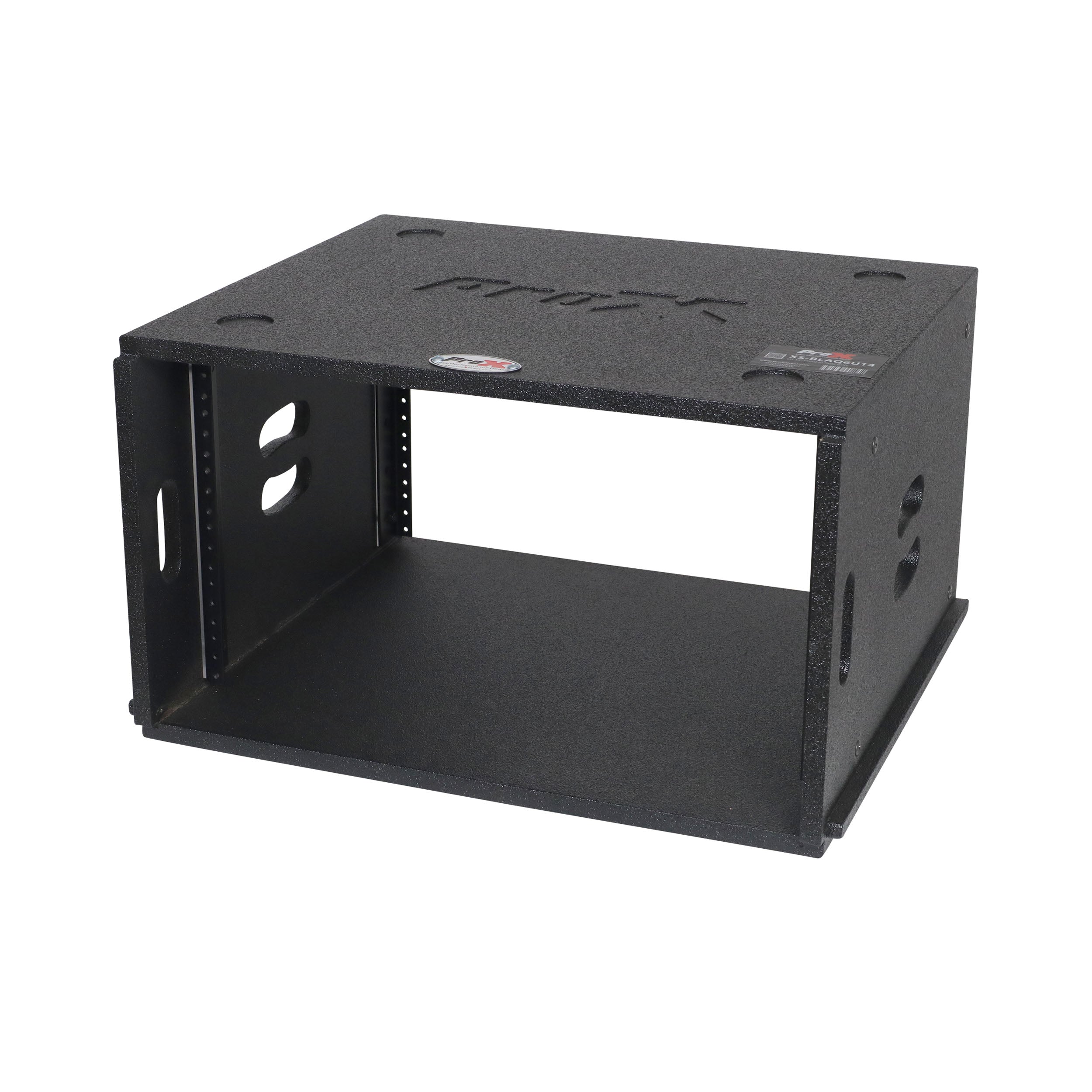 6U Rack Case 14" Deep Vertical Amp Rack Polyurea Coated  BLAQ Series