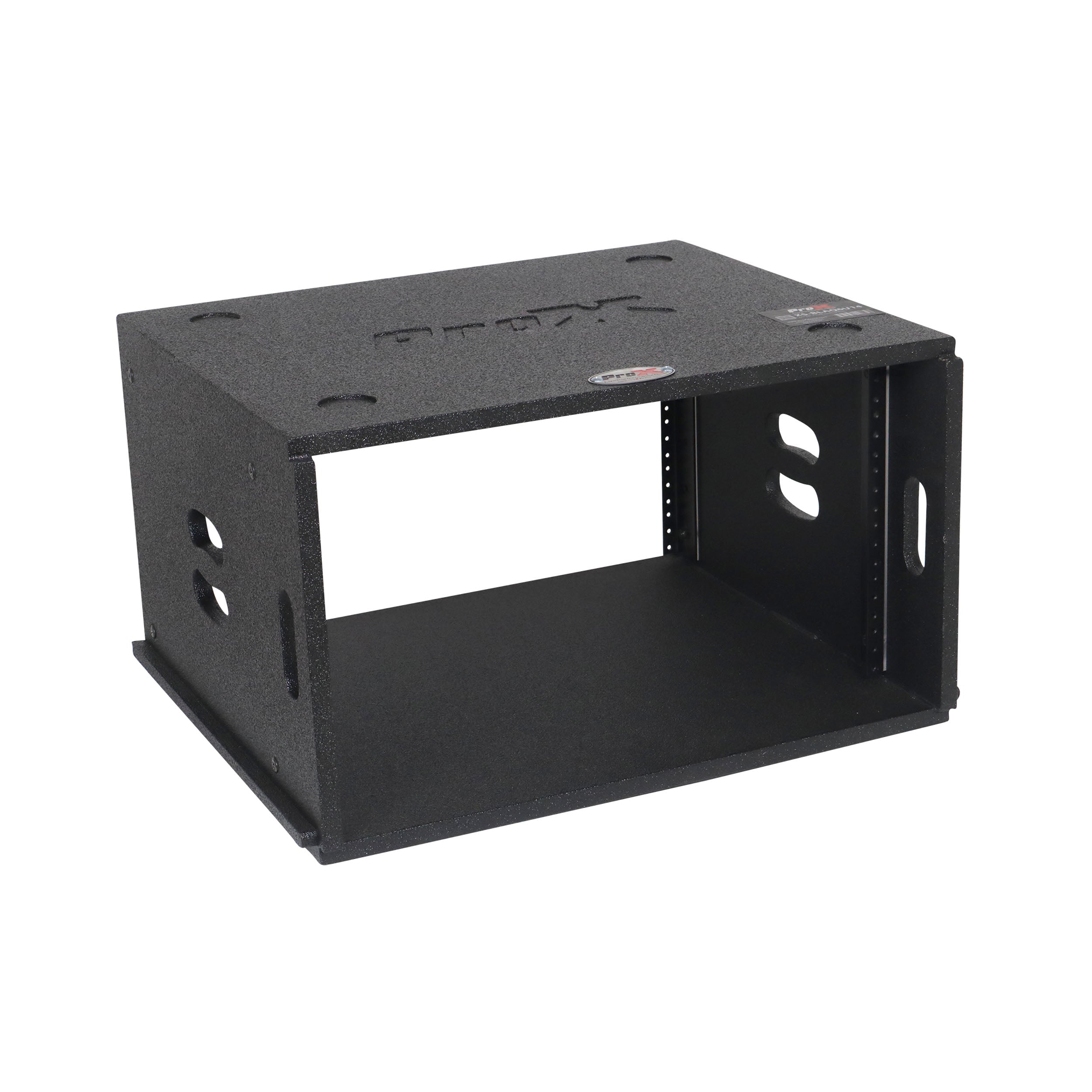 6U Rack Case 14" Deep Vertical Amp Rack Polyurea Coated  BLAQ Series