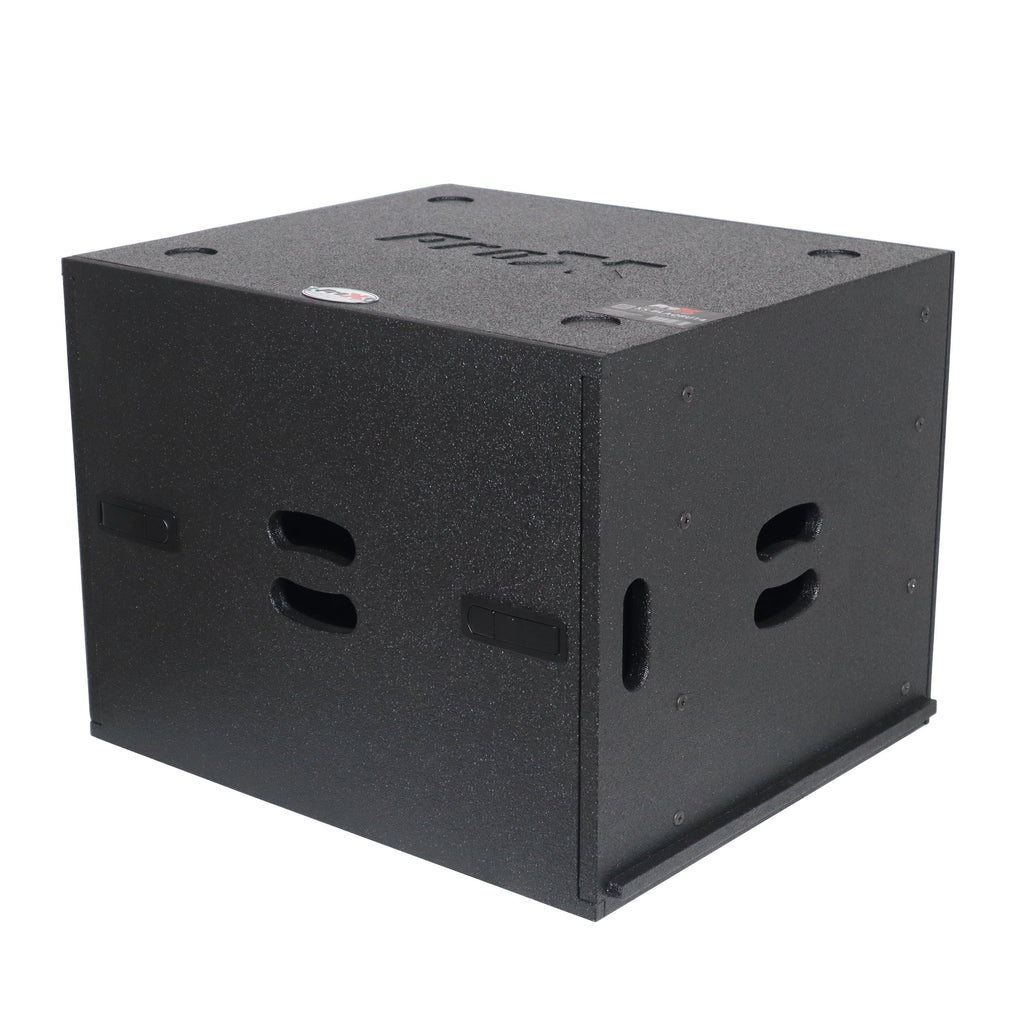 8U Rack Case 14" Deep Vertical Amp Rack Polyurea Coated  BLAQ Series