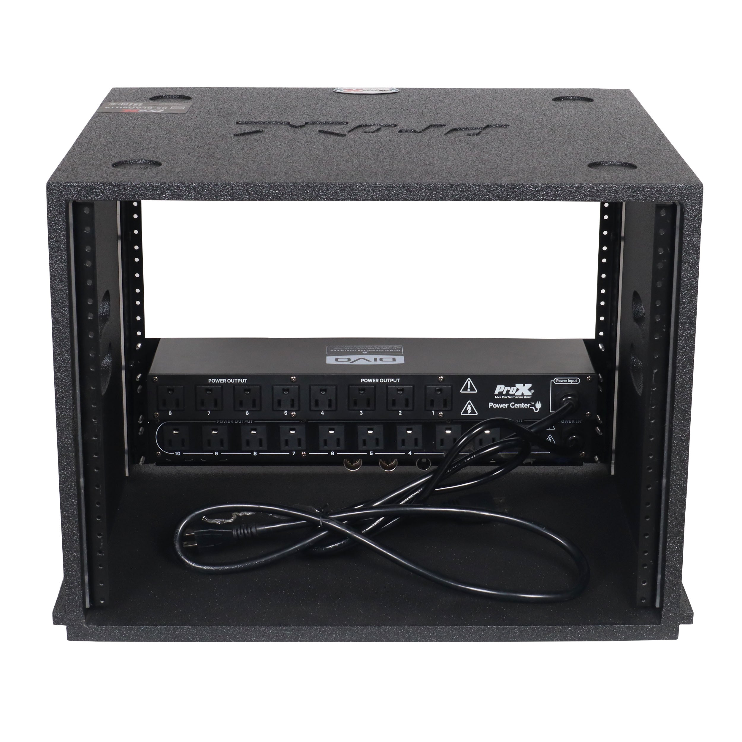 8U Rack Case 14" Deep Vertical Amp Rack Polyurea Coated  BLAQ Series
