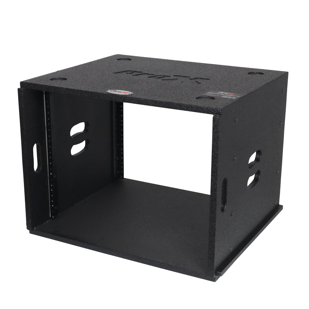 8U Rack Case 14" Deep Vertical Amp Rack Polyurea Coated  BLAQ Series