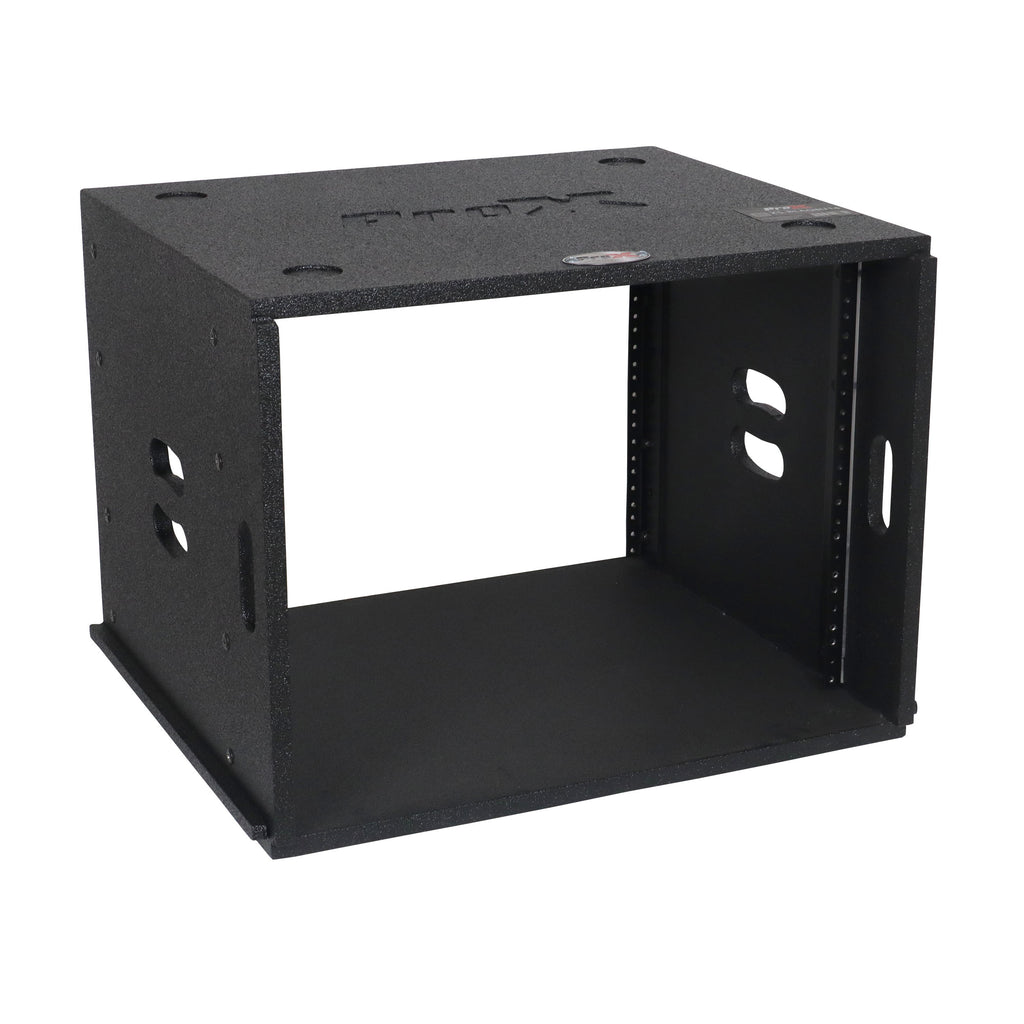 8U Rack Case 14" Deep Vertical Amp Rack Polyurea Coated  BLAQ Series