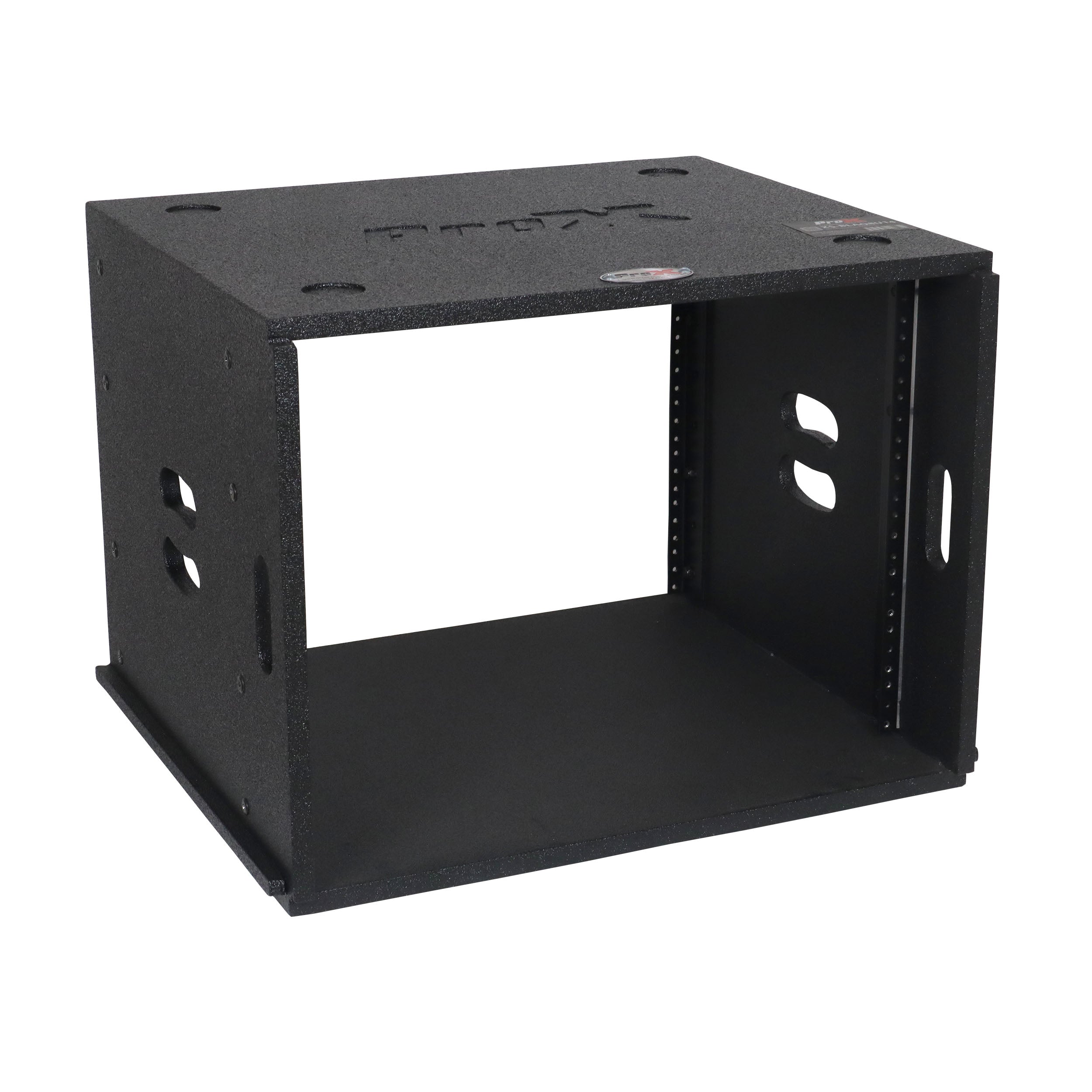 8U Rack Case 14" Deep Vertical Amp Rack Polyurea Coated  BLAQ Series