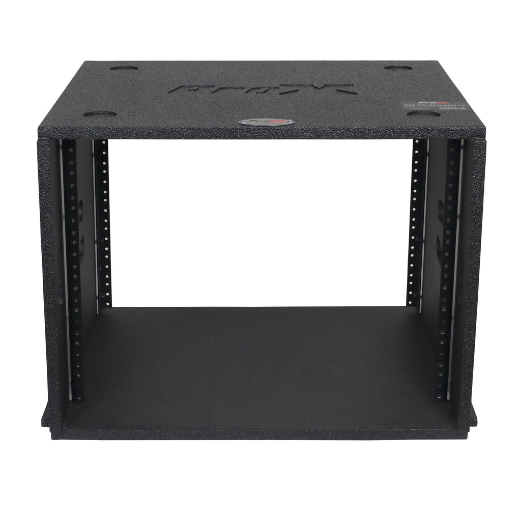 8U Rack Case 14" Deep Vertical Amp Rack Polyurea Coated  BLAQ Series