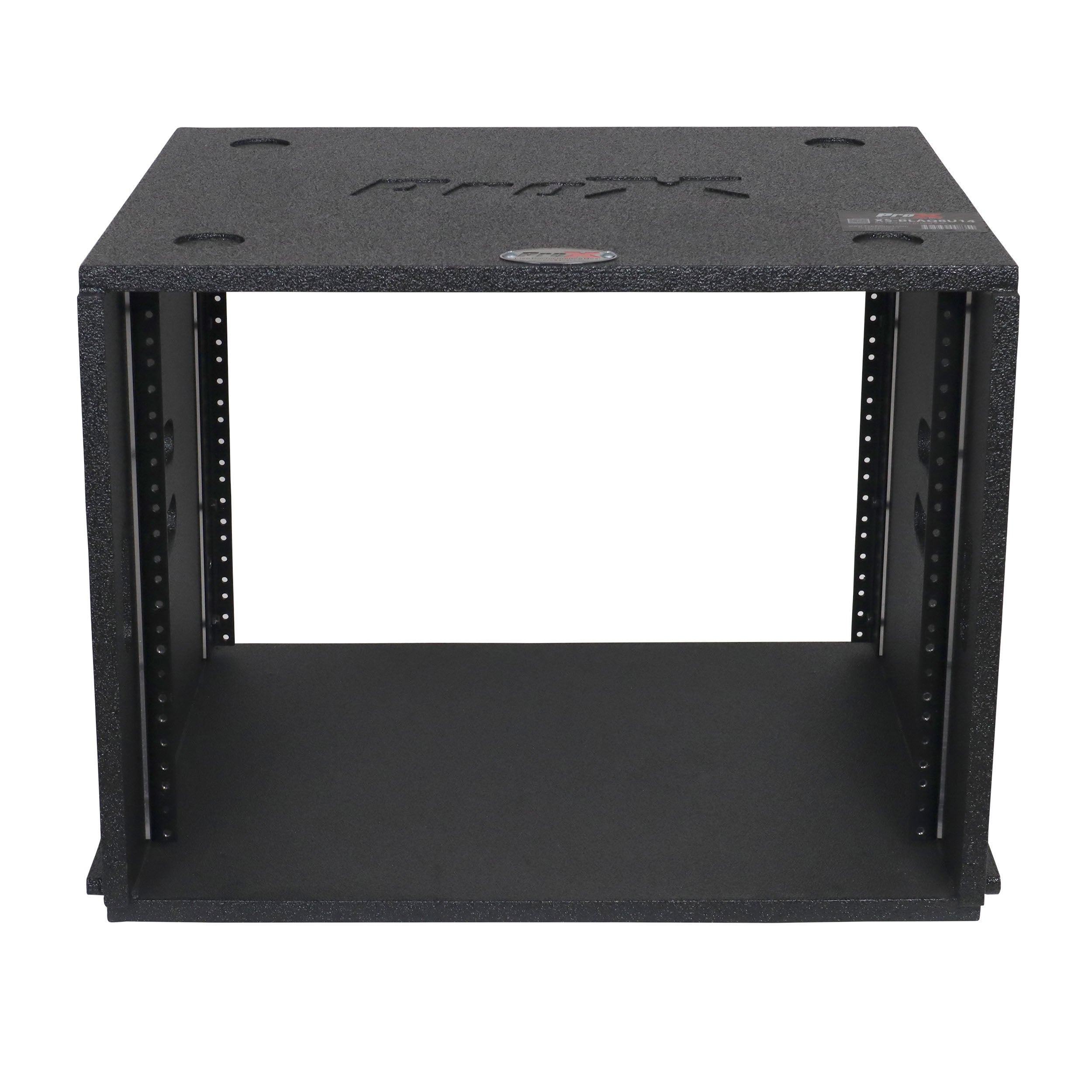 8U Rack Case 14" Deep Vertical Amp Rack Polyurea Coated  BLAQ Series