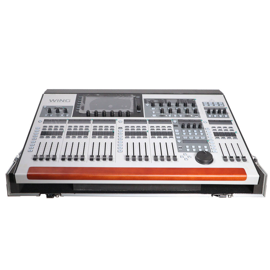 ATA Digital Audio Mixer Flight Case for Behringer WING Console with Doghouse compartment and Caster wheels