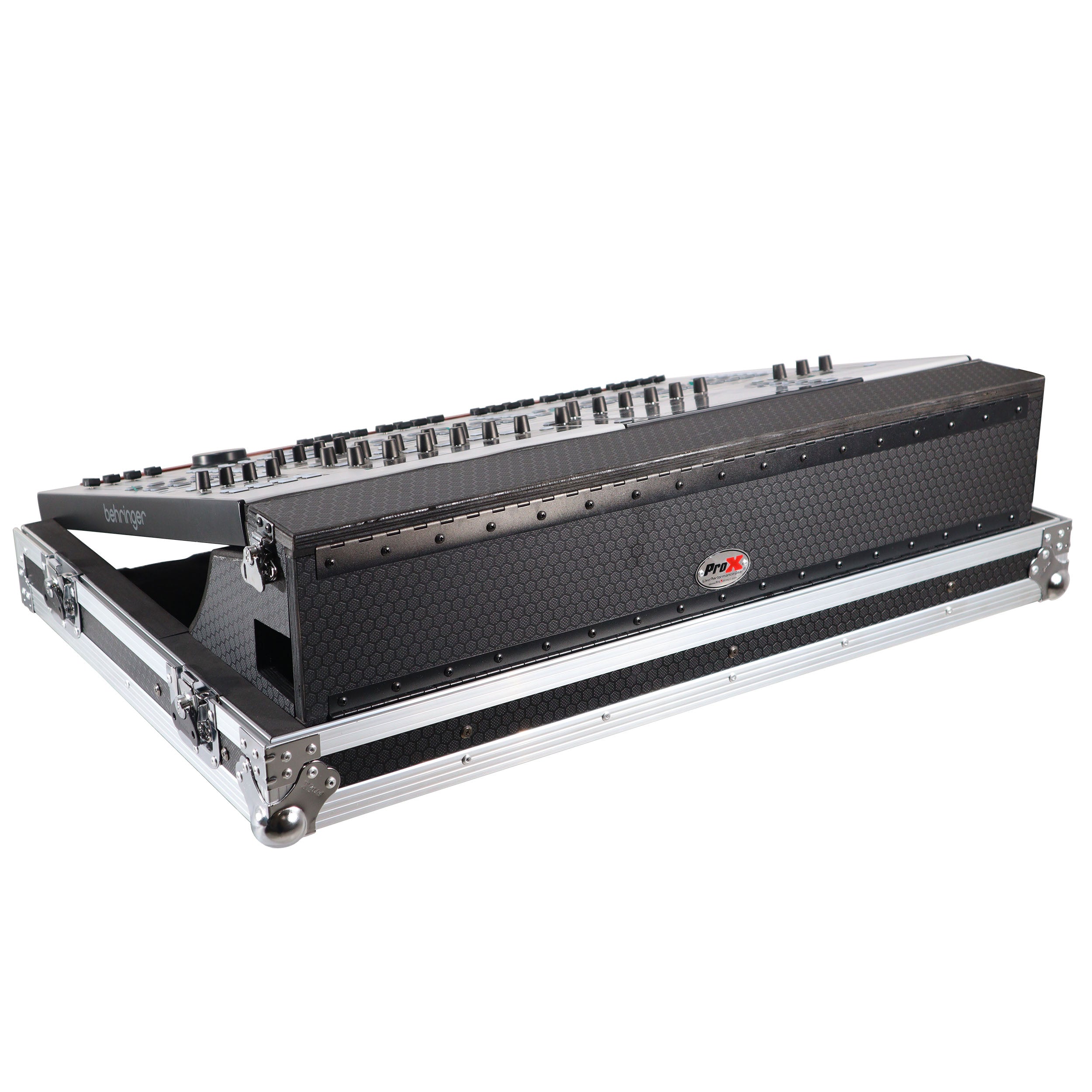 ATA Digital Audio Mixer Flight Case for Behringer WING Console with Doghouse compartment and Caster wheels