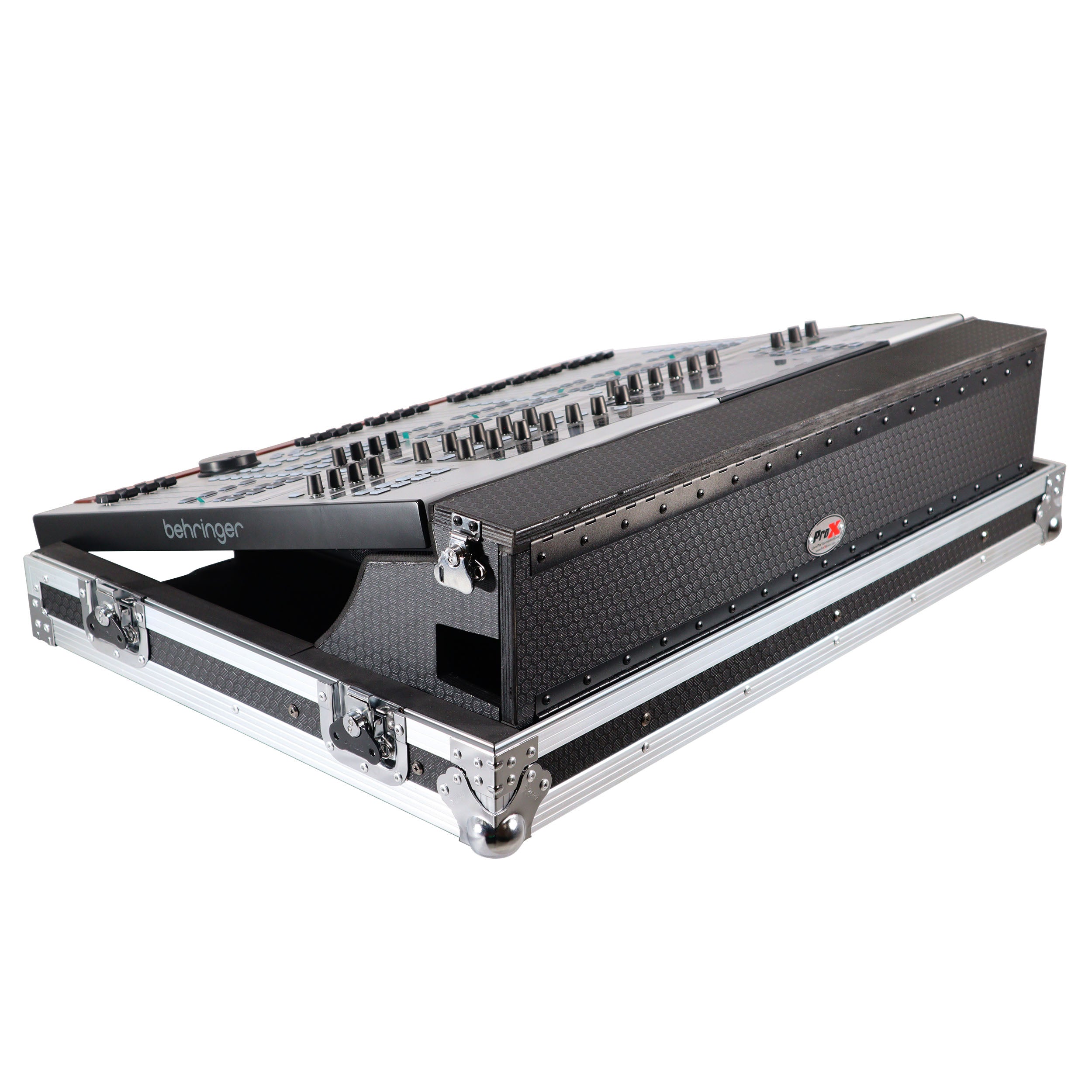 ATA Digital Audio Mixer Flight Case for Behringer WING Console with Doghouse compartment and Caster wheels