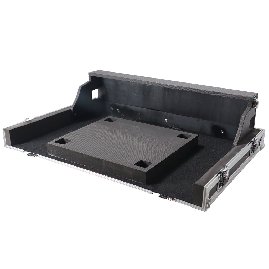 ATA Digital Audio Mixer Flight Case for Behringer WING Console with Doghouse compartment and Caster wheels