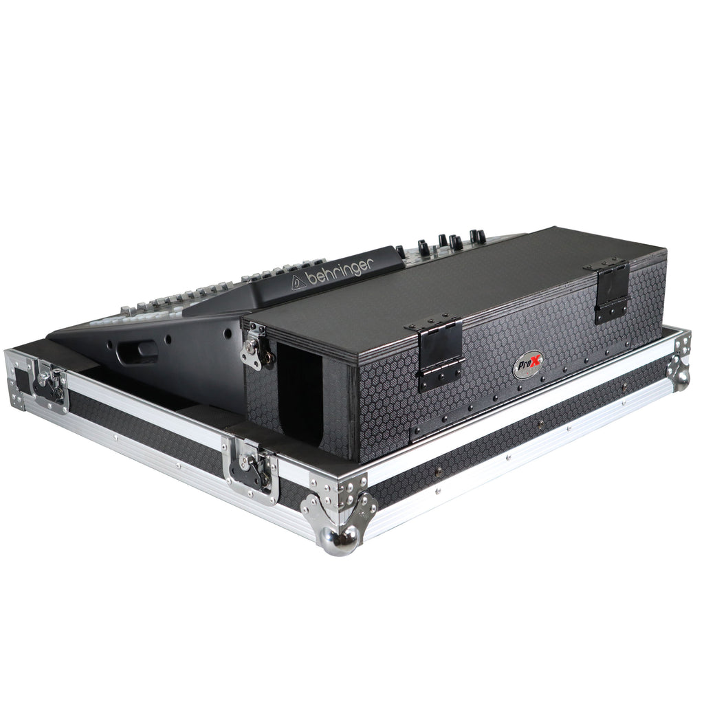 ATA Digital Audio Mixer Flight Case for Behringer X32 Compact Console with Doghouse compartment and Caster wheels