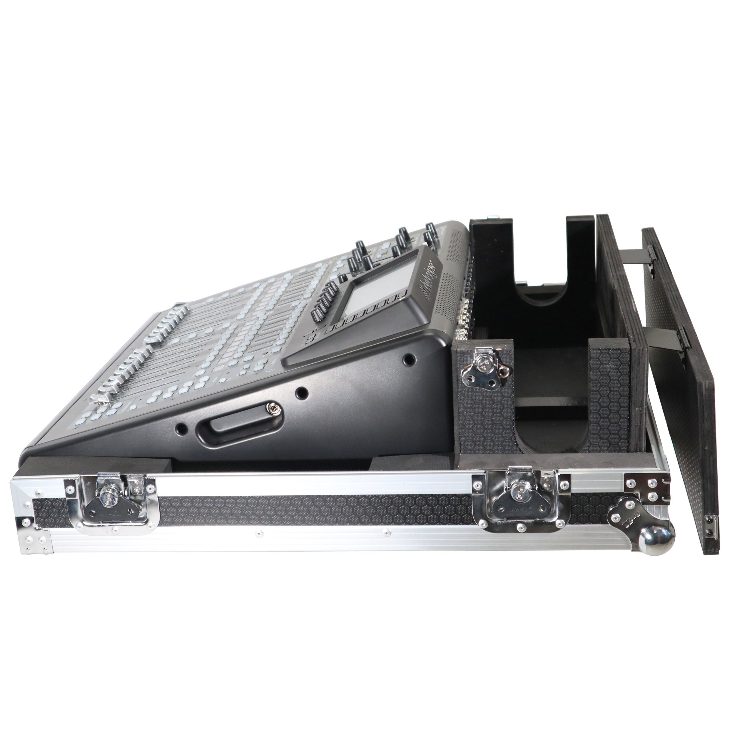 ATA Digital Audio Mixer Flight Case for Behringer X32 Compact Console with Doghouse compartment and Caster wheels