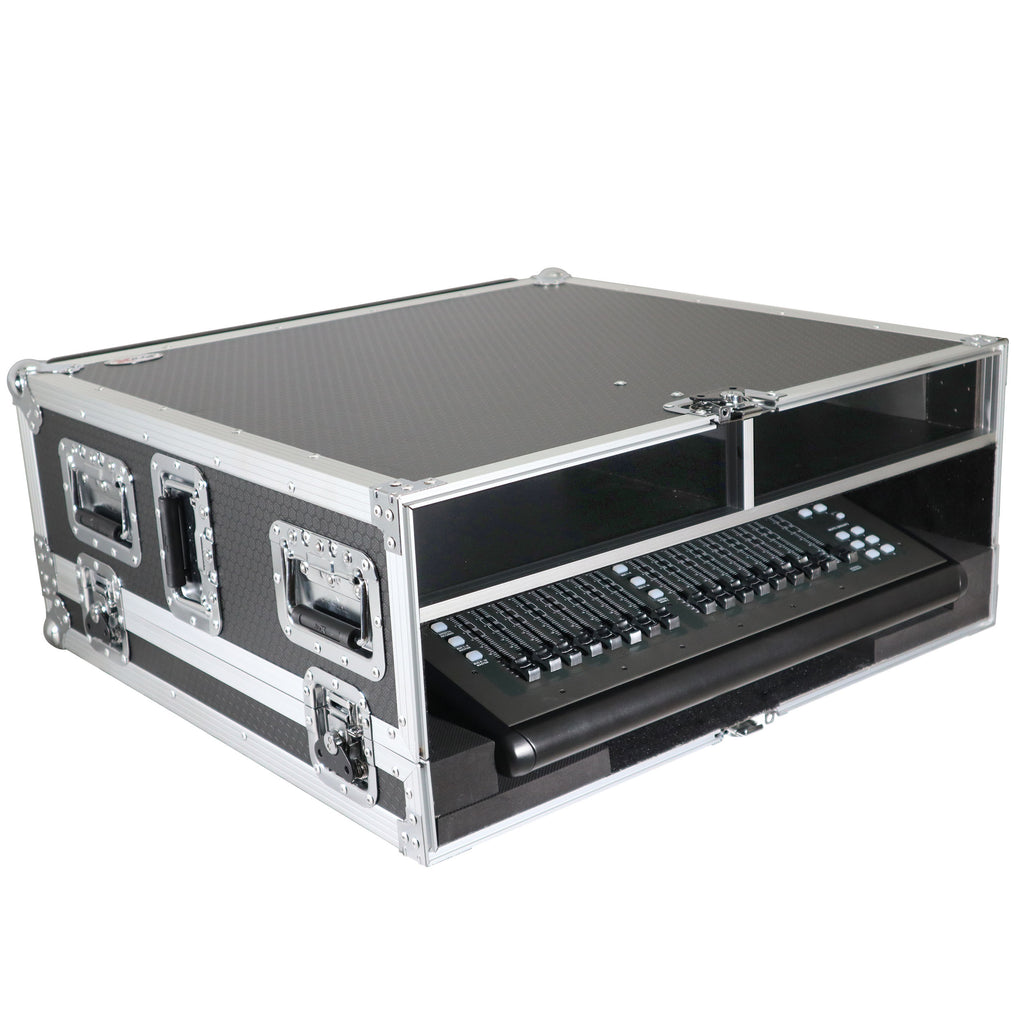 ATA Digital Audio Mixer Flight Case for Behringer X32 Compact Console with Doghouse compartment and Caster wheels