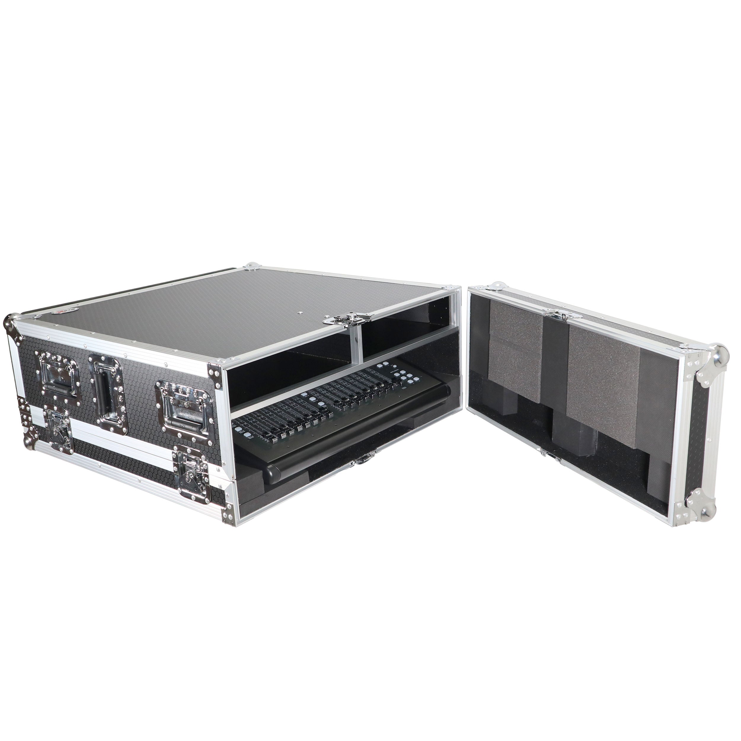 ATA Digital Audio Mixer Flight Case for Behringer X32 Compact Console with Doghouse compartment and Caster wheels