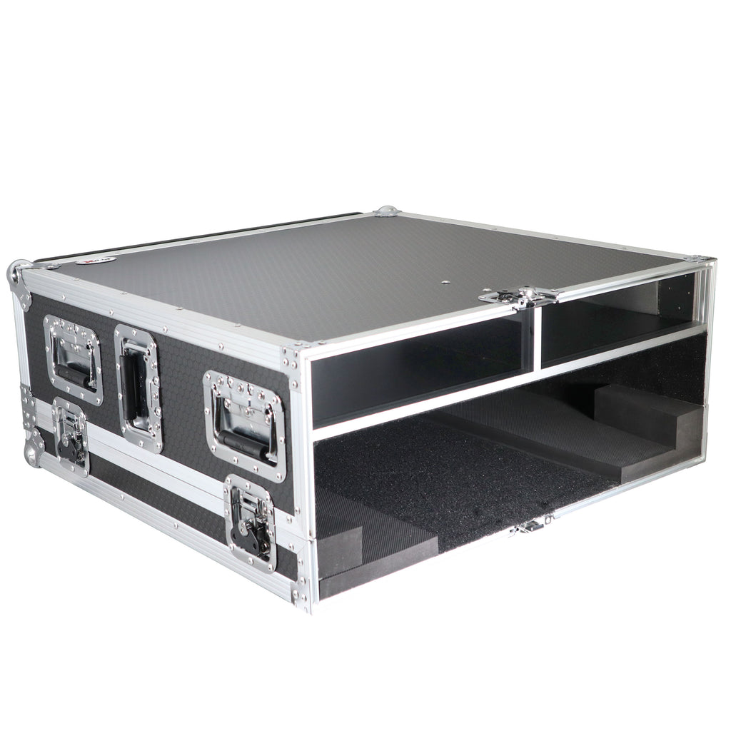 ATA Digital Audio Mixer Flight Case for Behringer X32 Compact Console with Doghouse compartment and Caster wheels